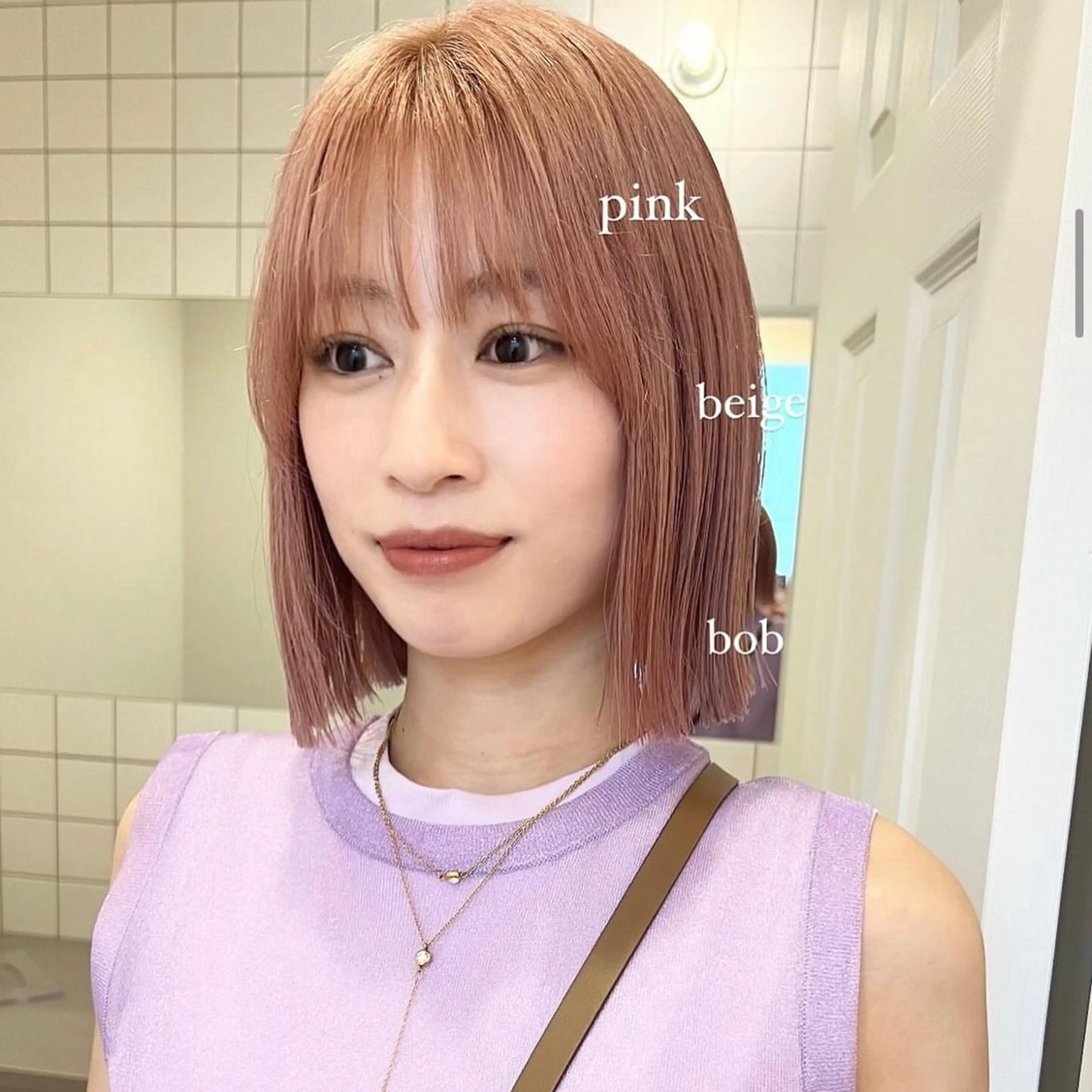 ミディアム カラー カット ヘアカラー arisa/暖色 /伏見/レイヤーのヘアスタイル