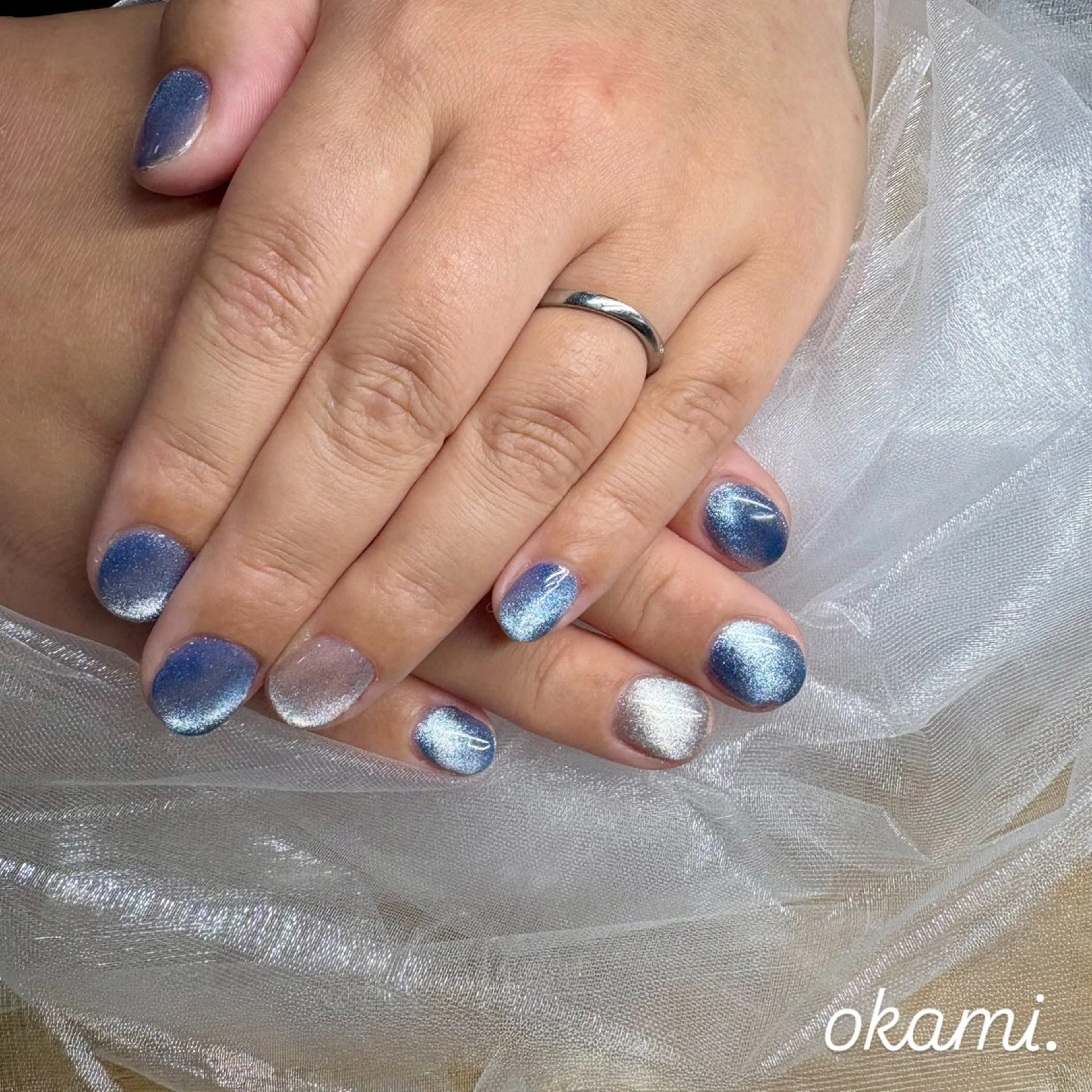 ネイル マグネットネイル おかみねいる所属・津久井 美紅のネイルデザイン