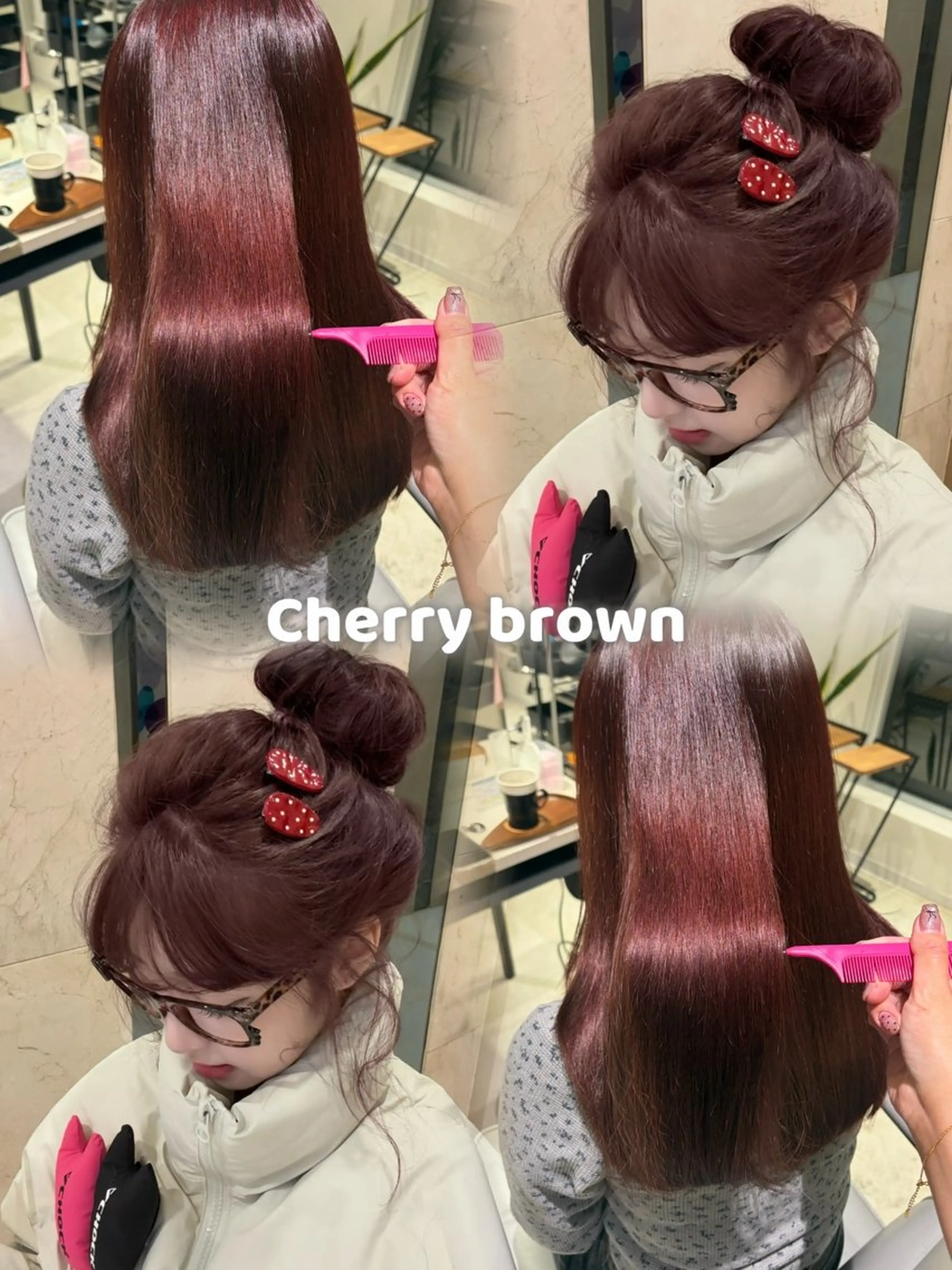 ロング カット ヘアカラー トリートメント しげ ゆりか/透明感 カラー/顔周りカットのヘアスタイル