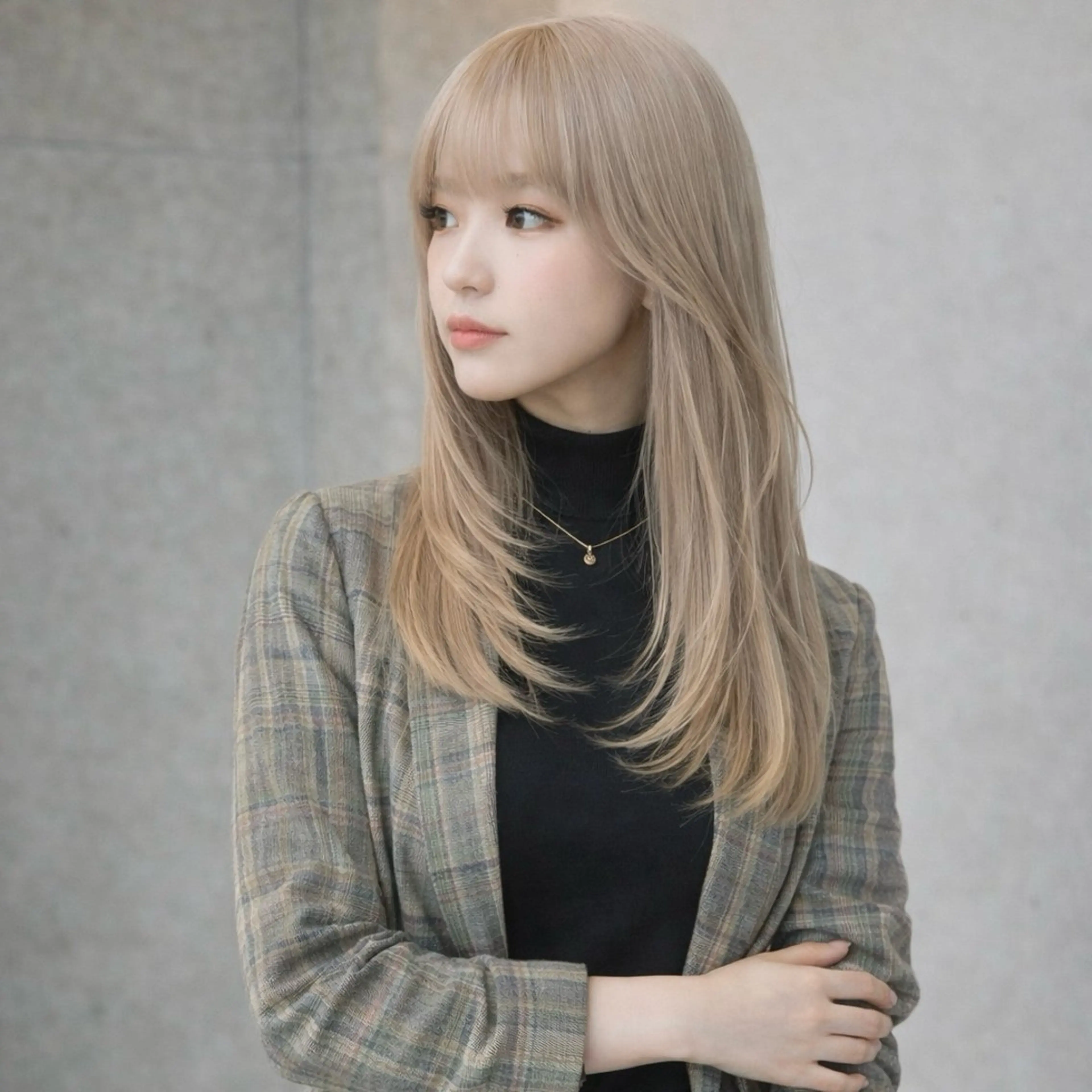 セミロング カラー カット ヘアカラー 一ノ瀬 暁のヘアスタイル