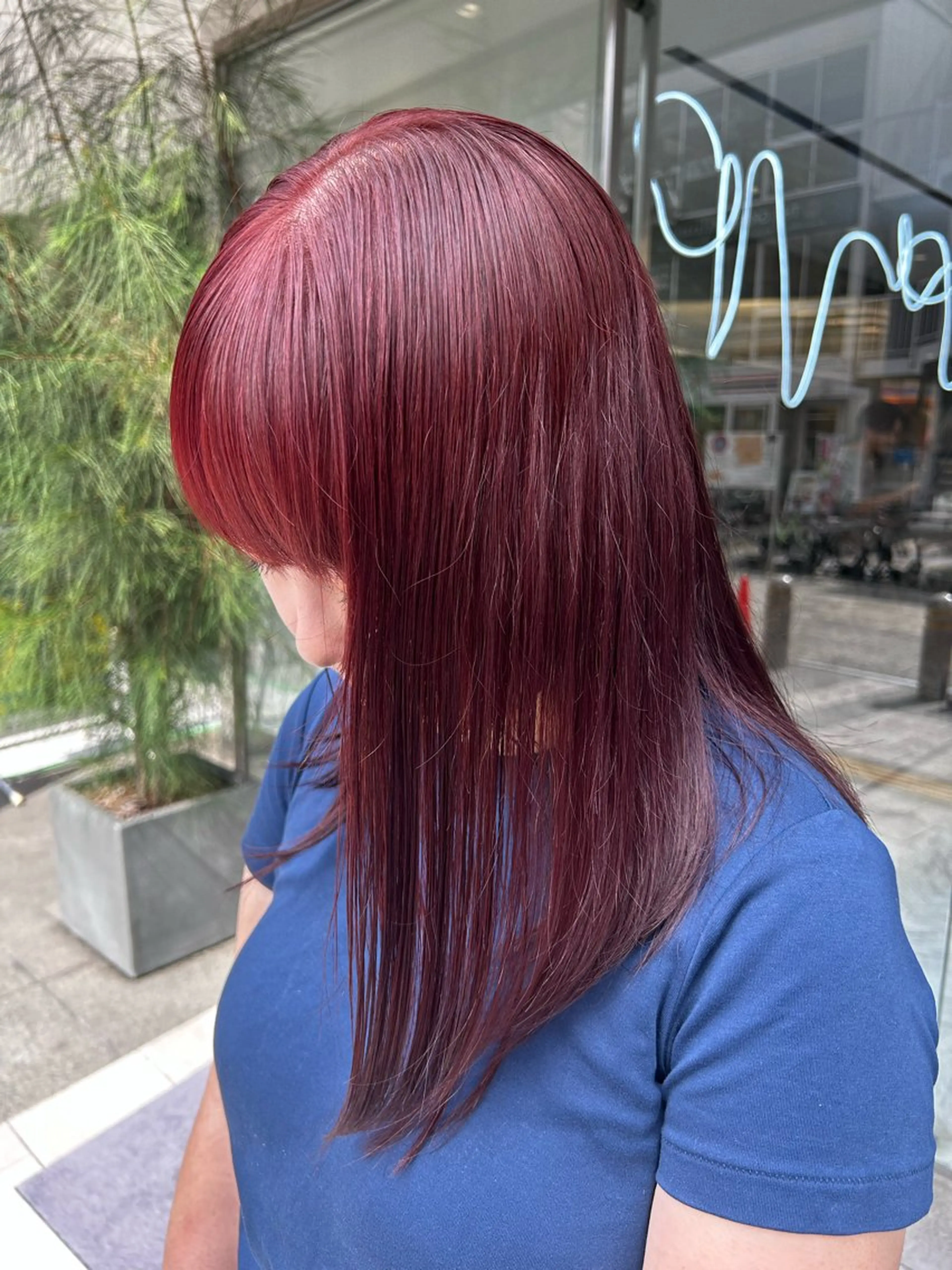 ミディアム カラー ミディアムパーマ バレイヤージュ ブリーチ ケアブリーチ ダブルカラー ヘアカラー カラーモデル⚡️ REONのヘアスタイル