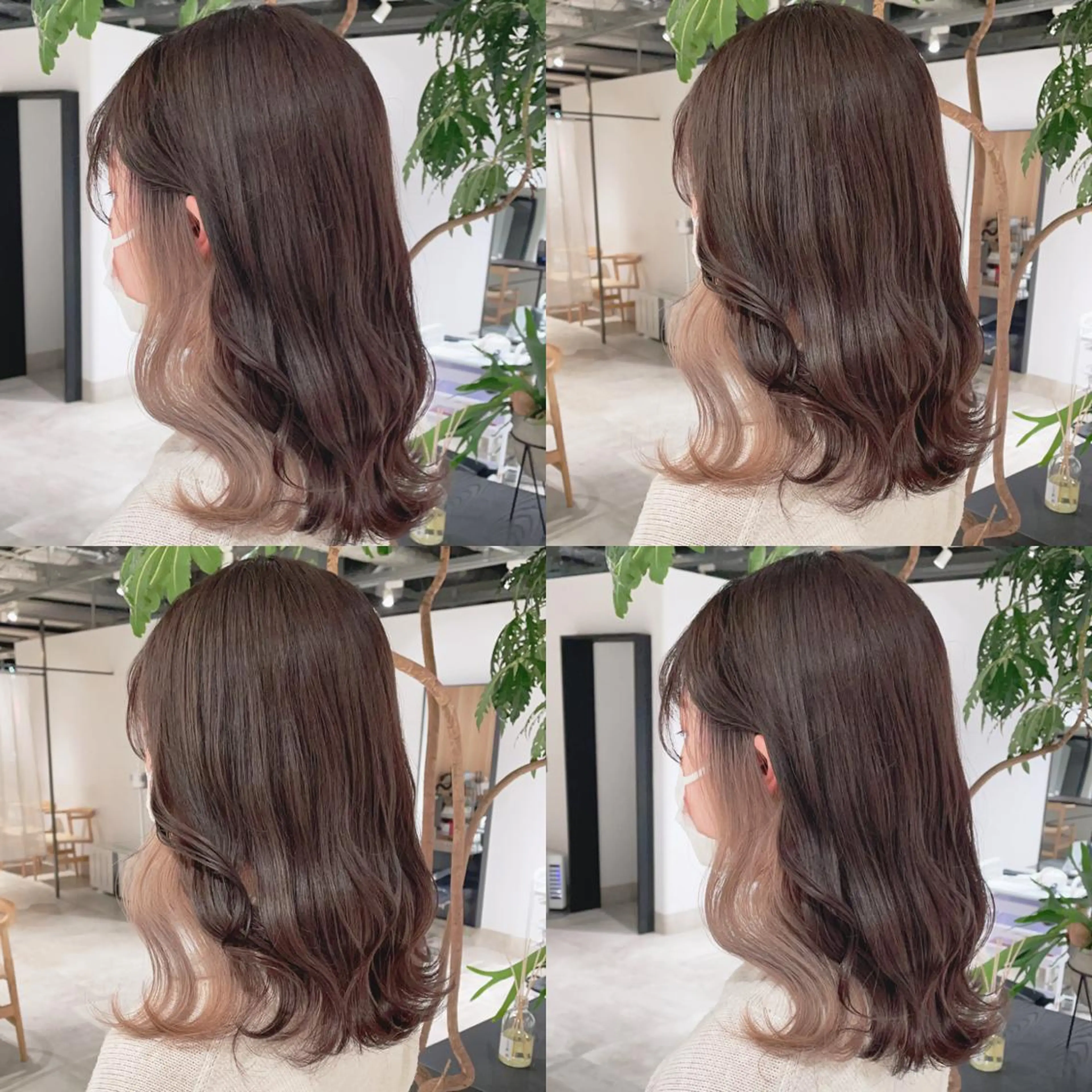 ミディアム カラー ベージュカラー ブラウンカラー ヘアカラー トリートメント 渋谷:インナーカラー ／🍒エリカ🍒のヘアスタイル