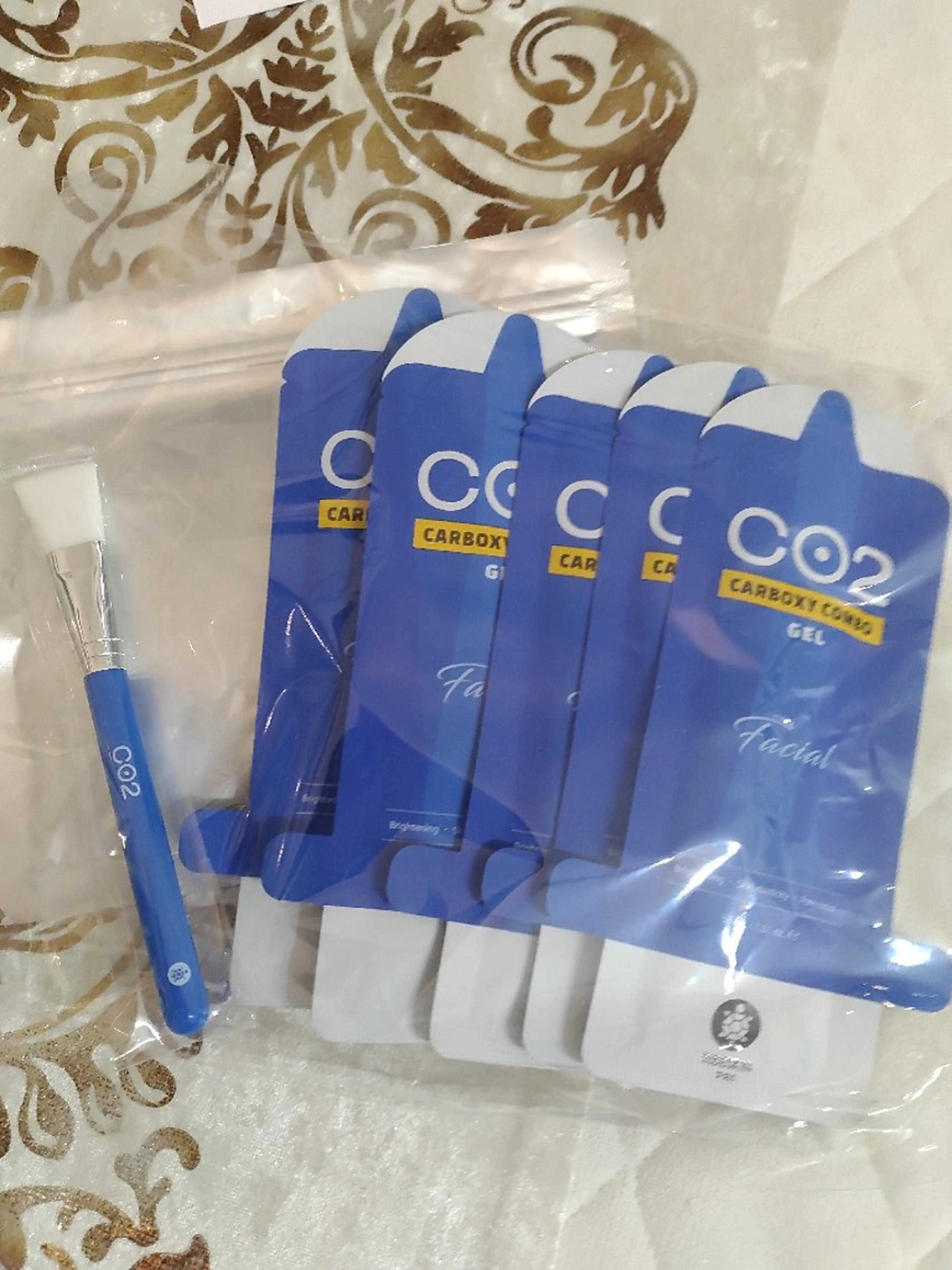 高濃度炭酸パックフェイシャルケアの写真