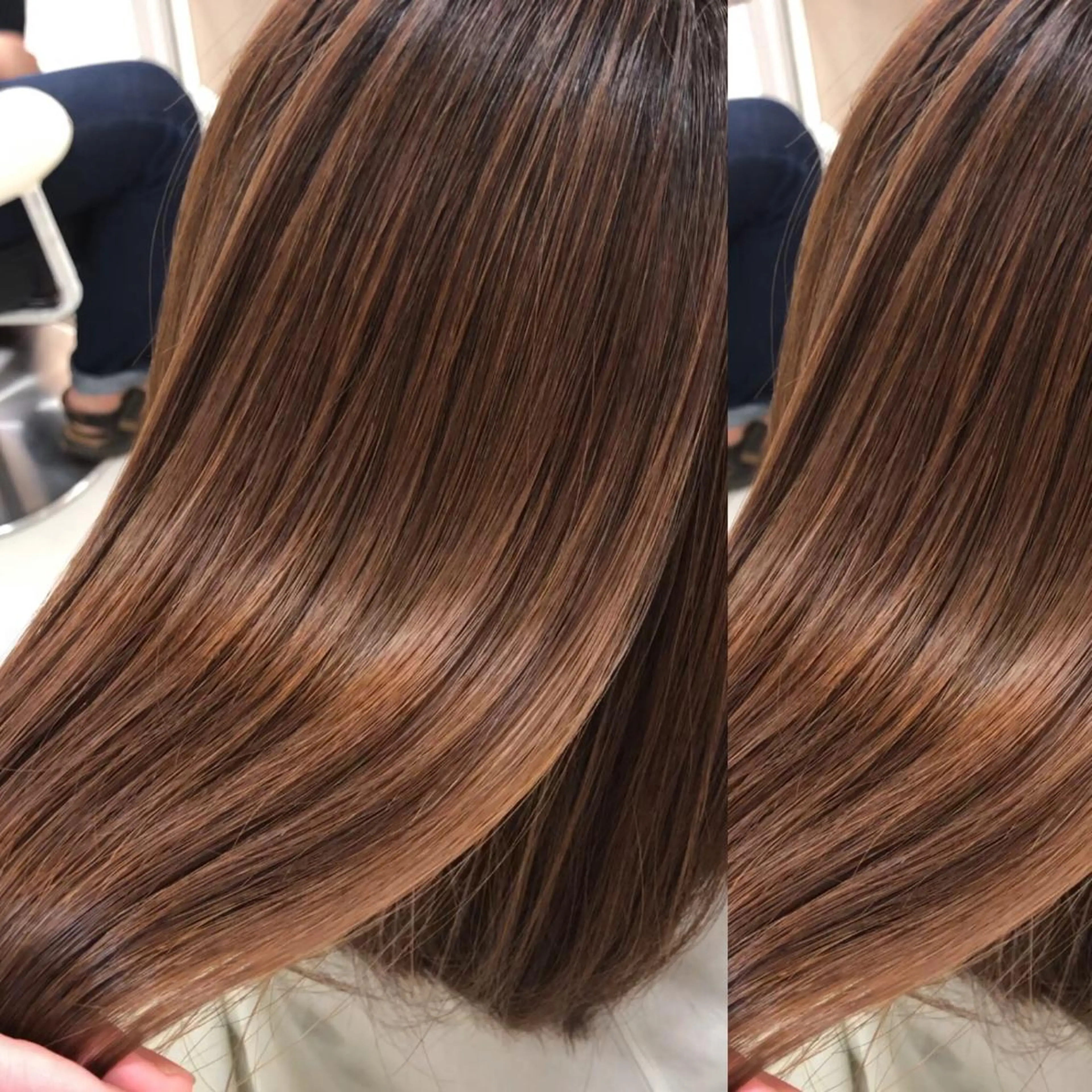 ロング パーマ アッシュ 学生 髪質改善 レイヤーカット 縮毛矯正 Ash 山田 勇太のヘアスタイル