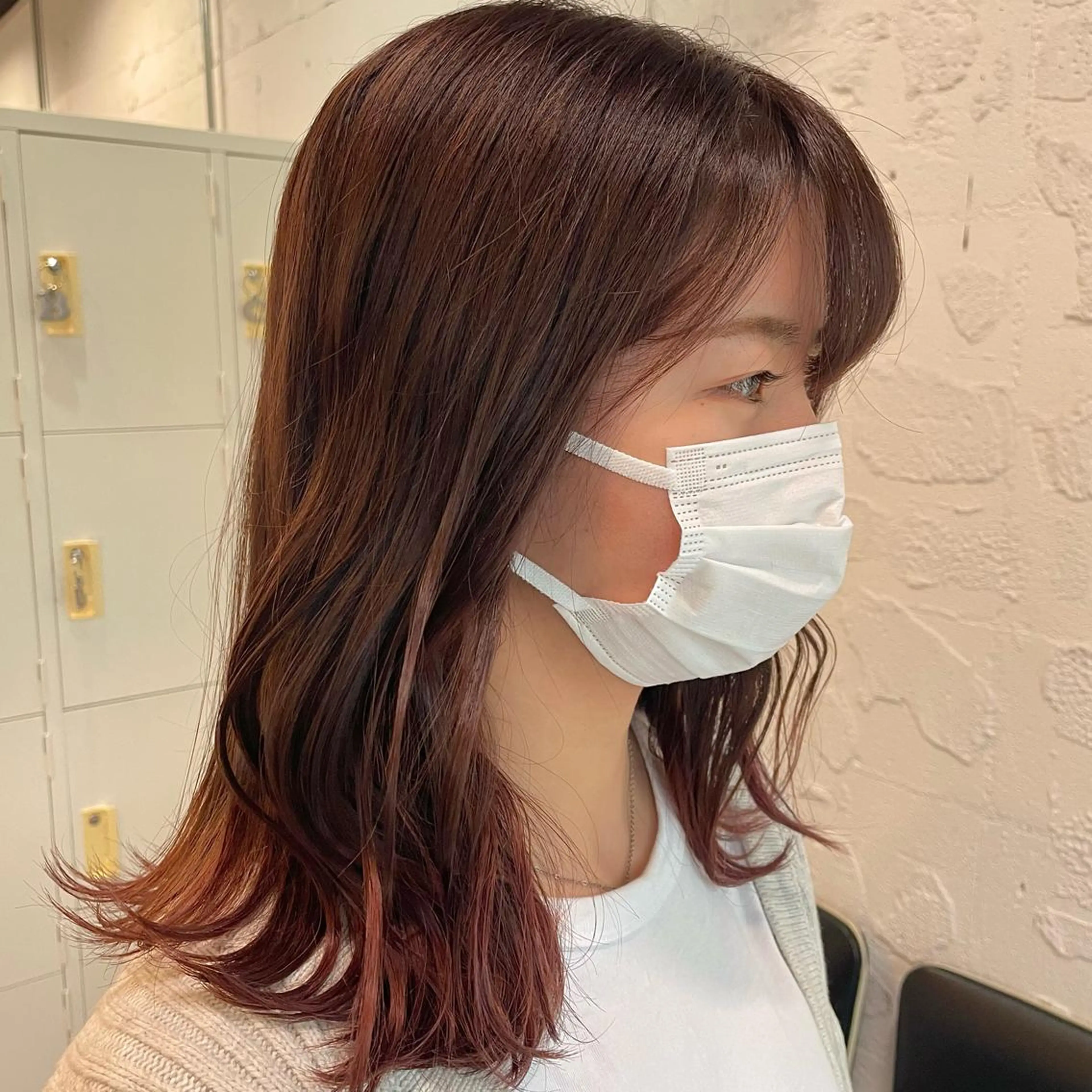 ミディアム カラー ヘアアレンジ ヘアカラー トリートメント 🎀ダブルカラーレイ ヤーyuuri🎀のヘアスタイル