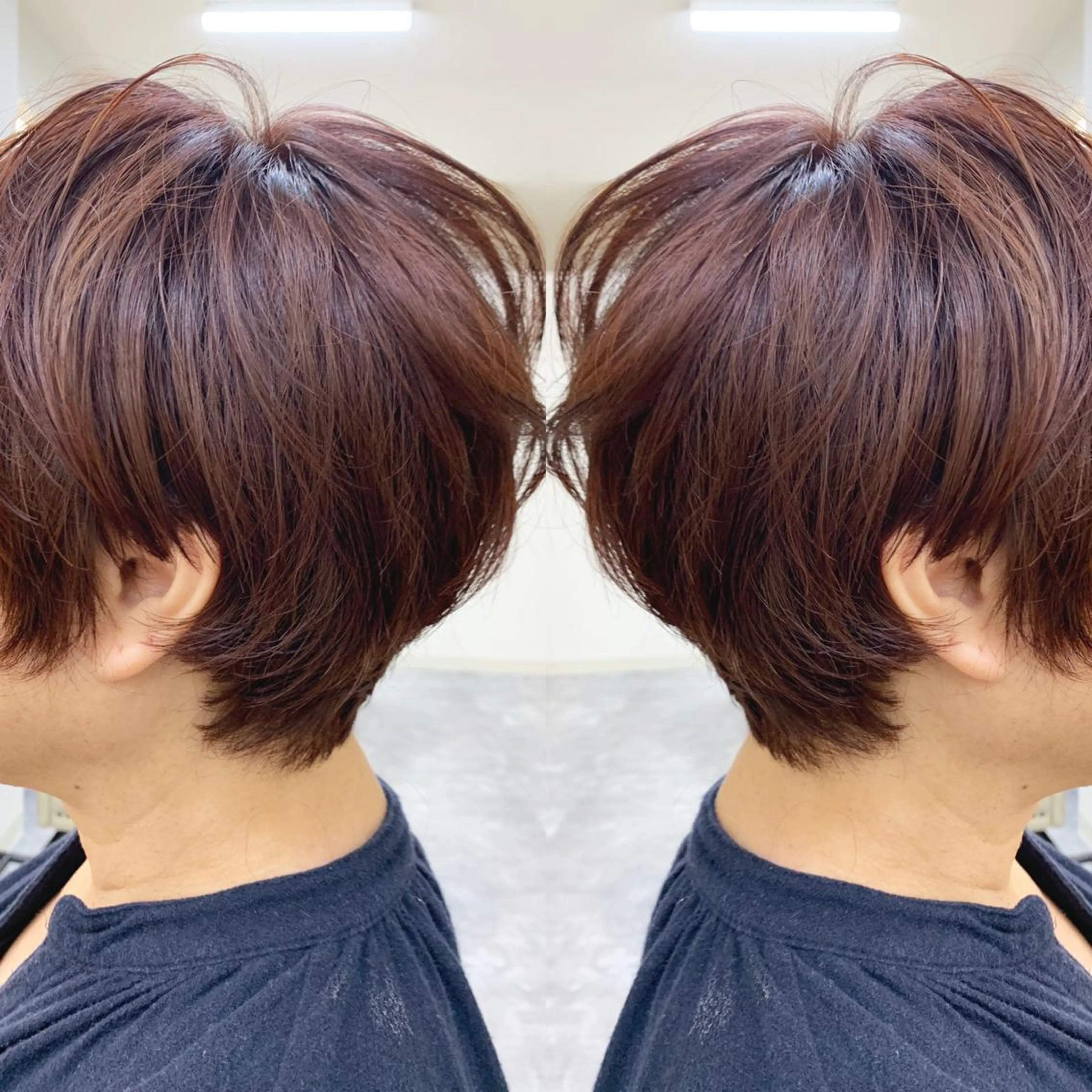 ショート ショートレイヤー レイヤーカット ショートヘア カット ヘアカラー H所属・H (エイチ) 烏丸御池店のヘアスタイル