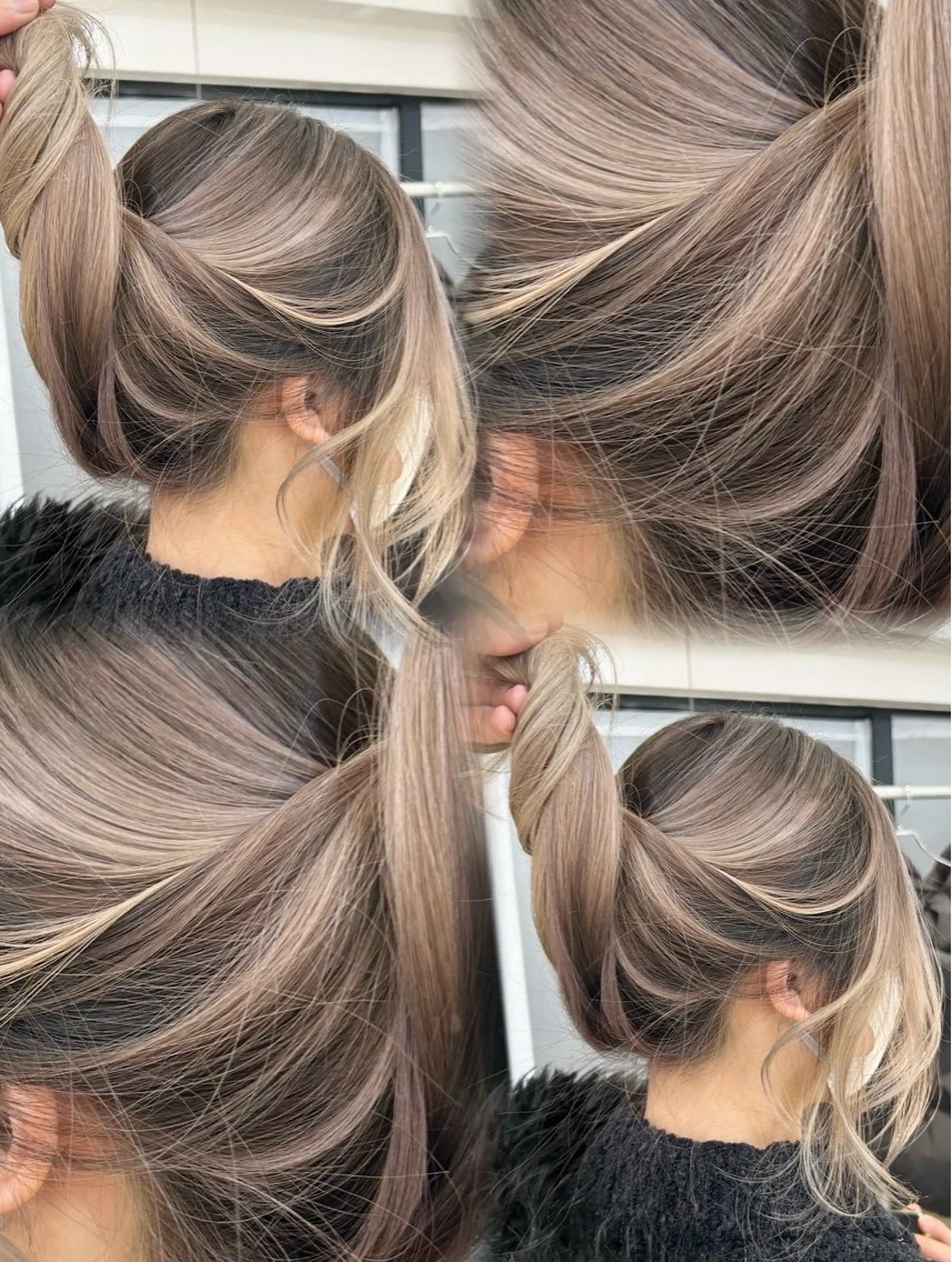 セミロング カラー ハイライトカラー ハイライト ヘアカラー 💫ハイライト/レイ ヤー/原宿💫のヘアスタイル