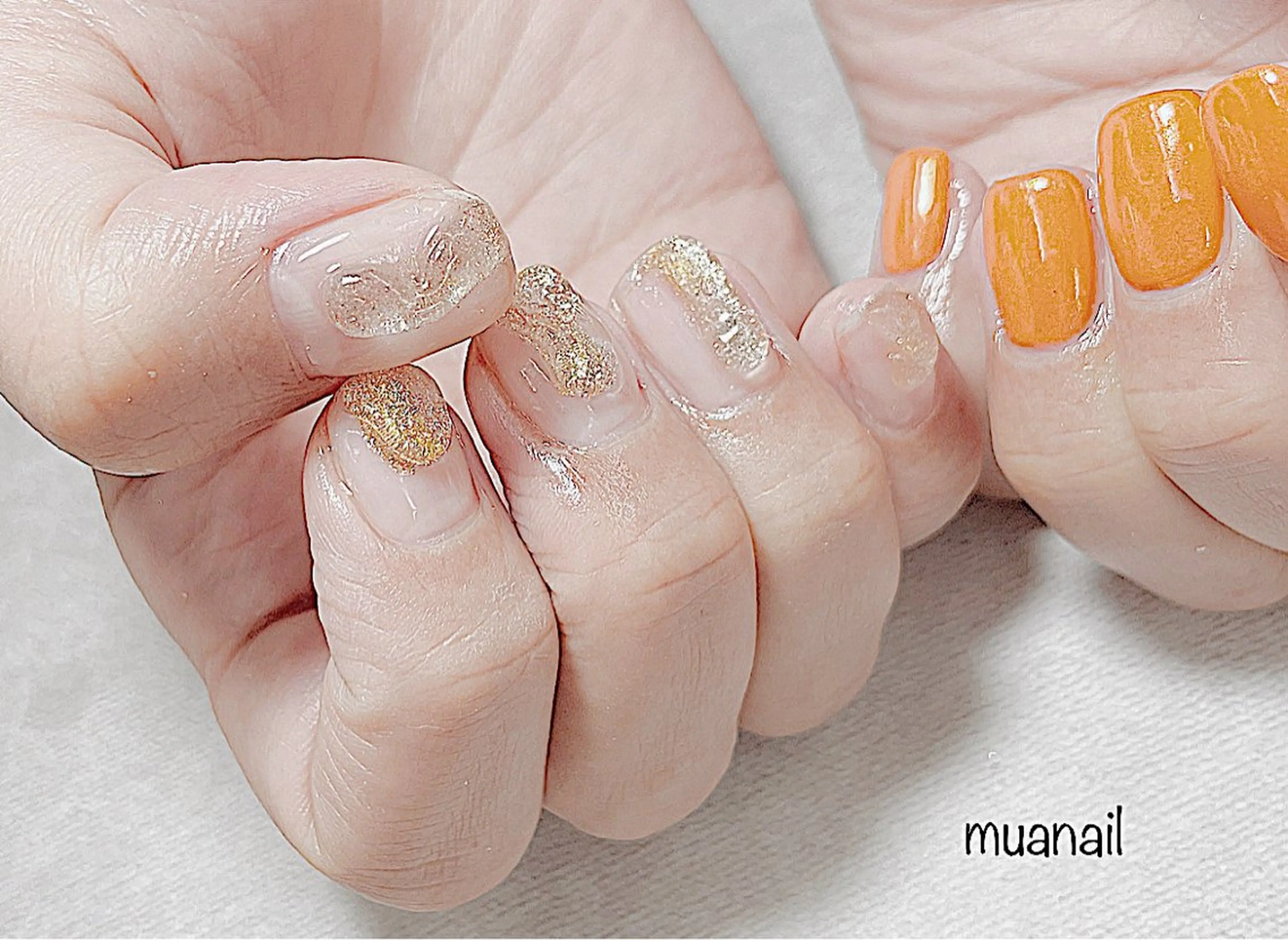 ネイル ブルー ぷっくりネイル 春ネイル ハンドネイル mua nail mikiのネイルデザイン