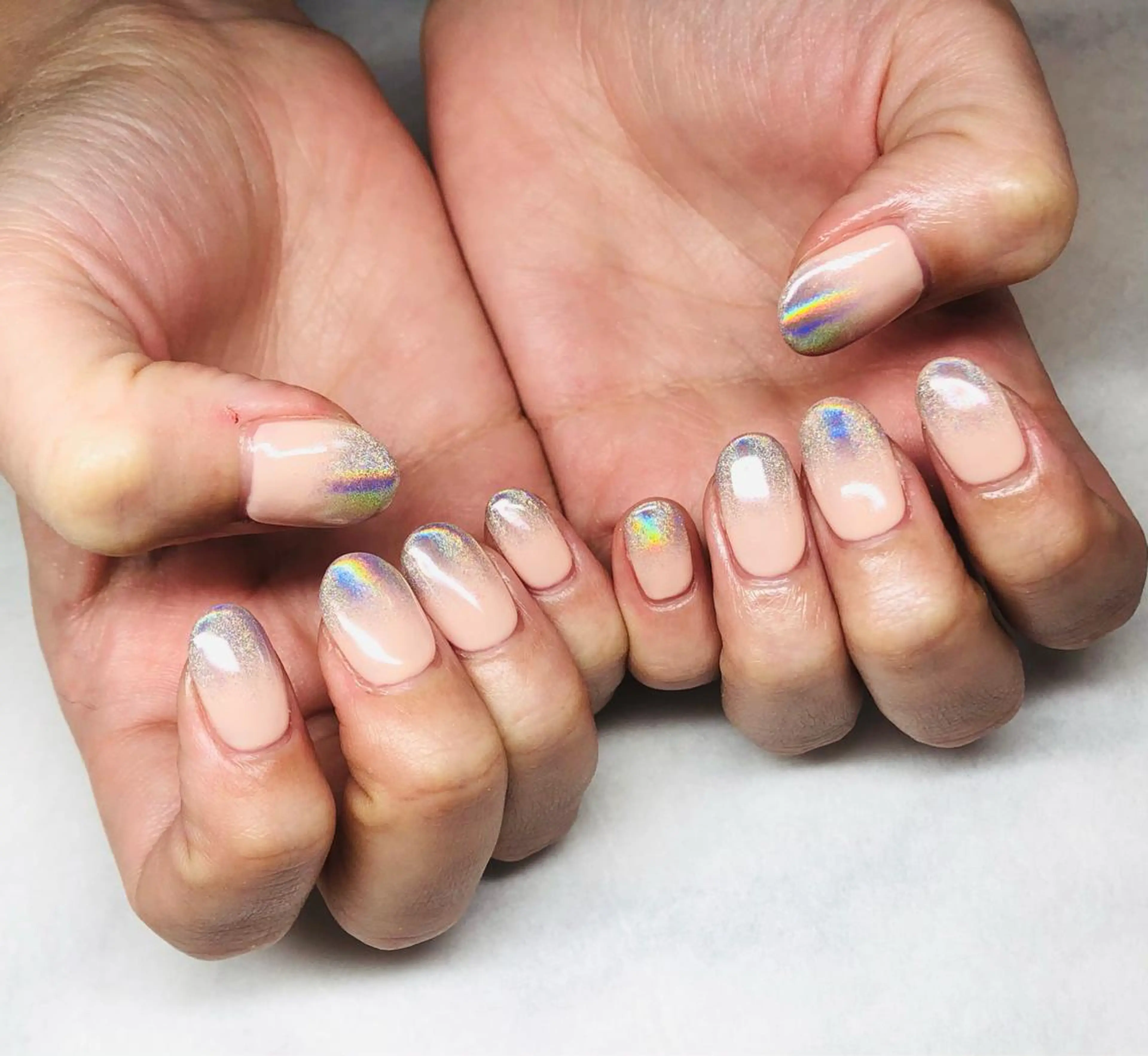 ネイル グラデーション シンプルネイル いちじゅう あおいのネイルデザイン