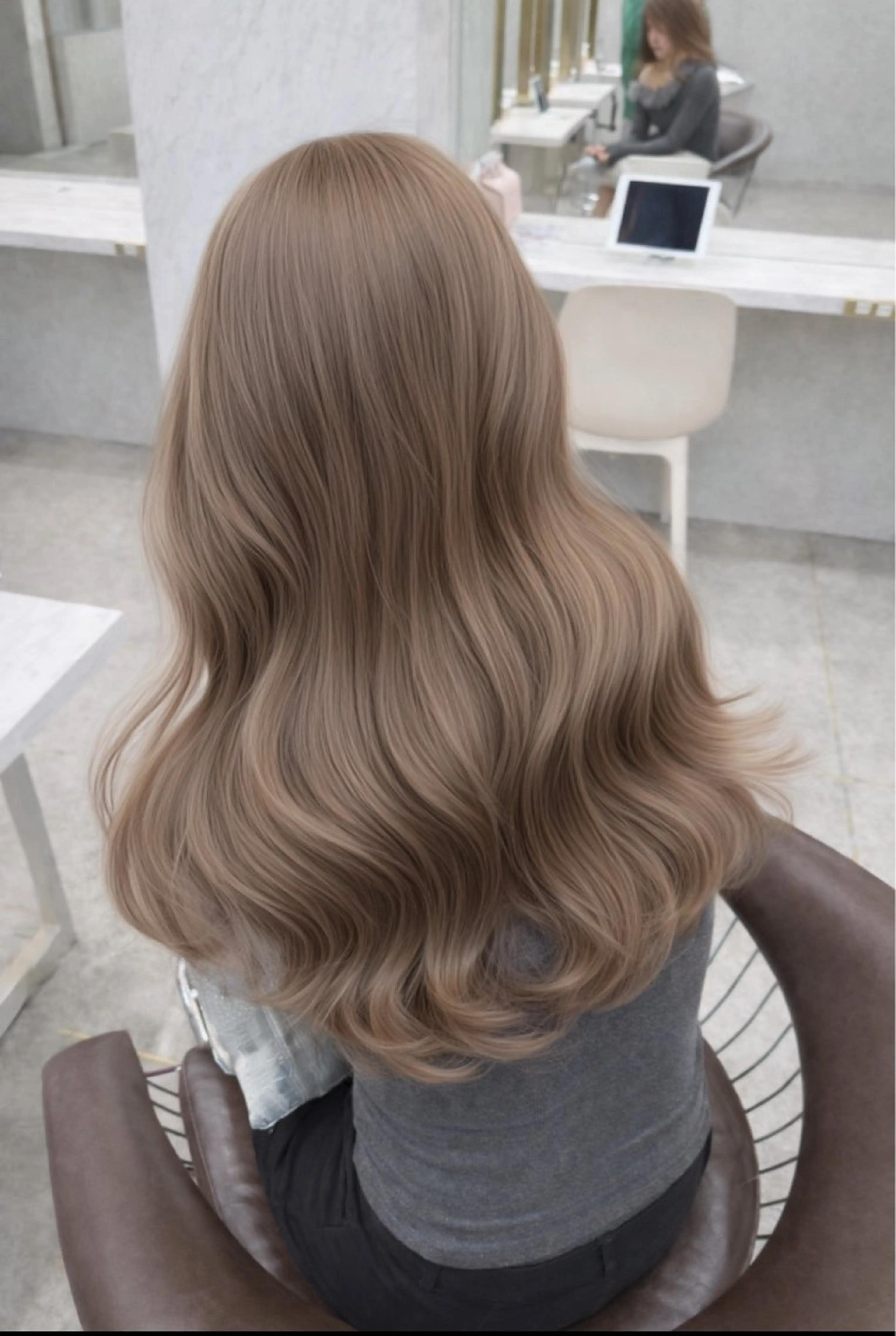 ロング カラー カット ヘアカラー トリートメント ダブルカラー 韓国レイヤーKYONのヘアスタイル