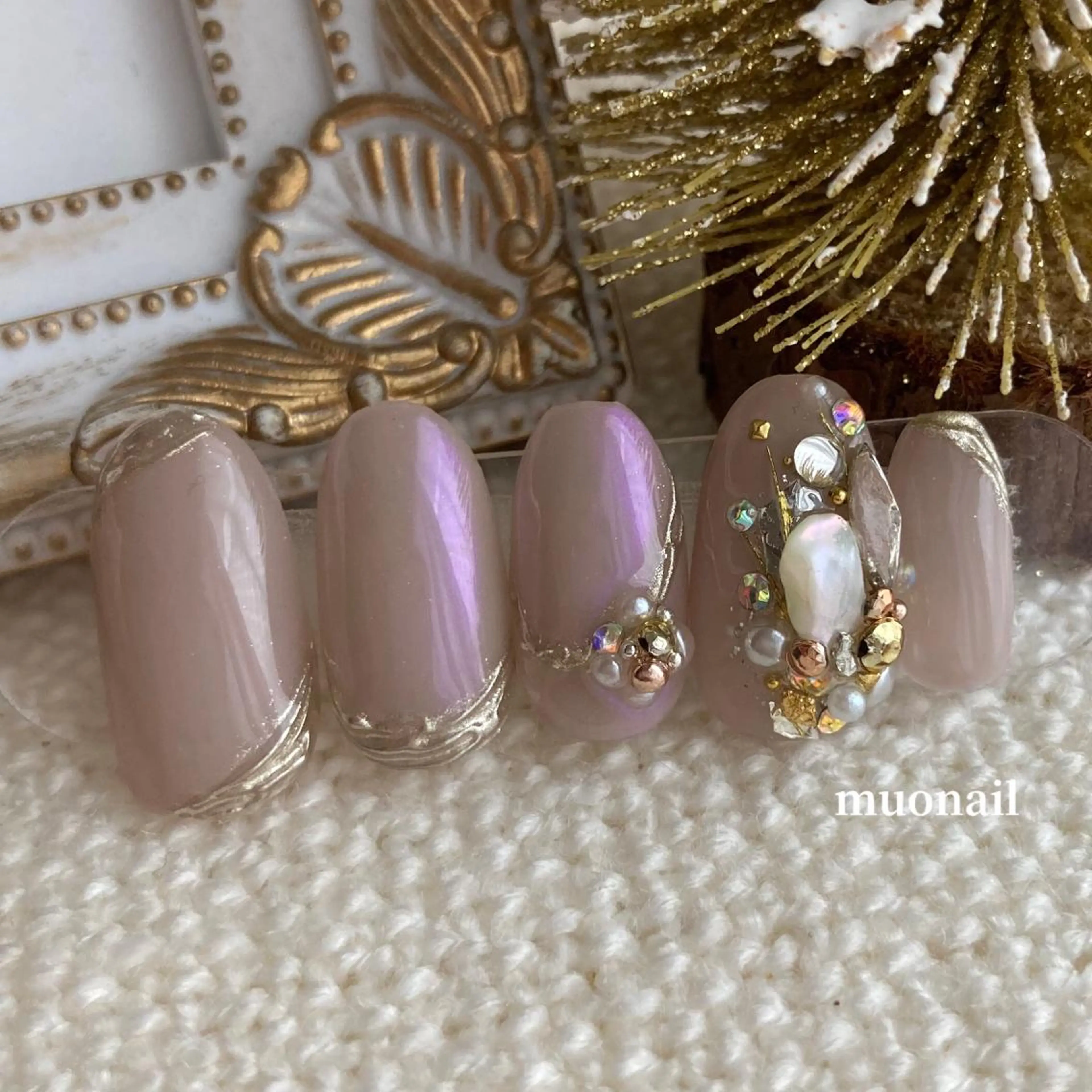 ネイル ストーンネイル 中川 ほののネイルデザイン