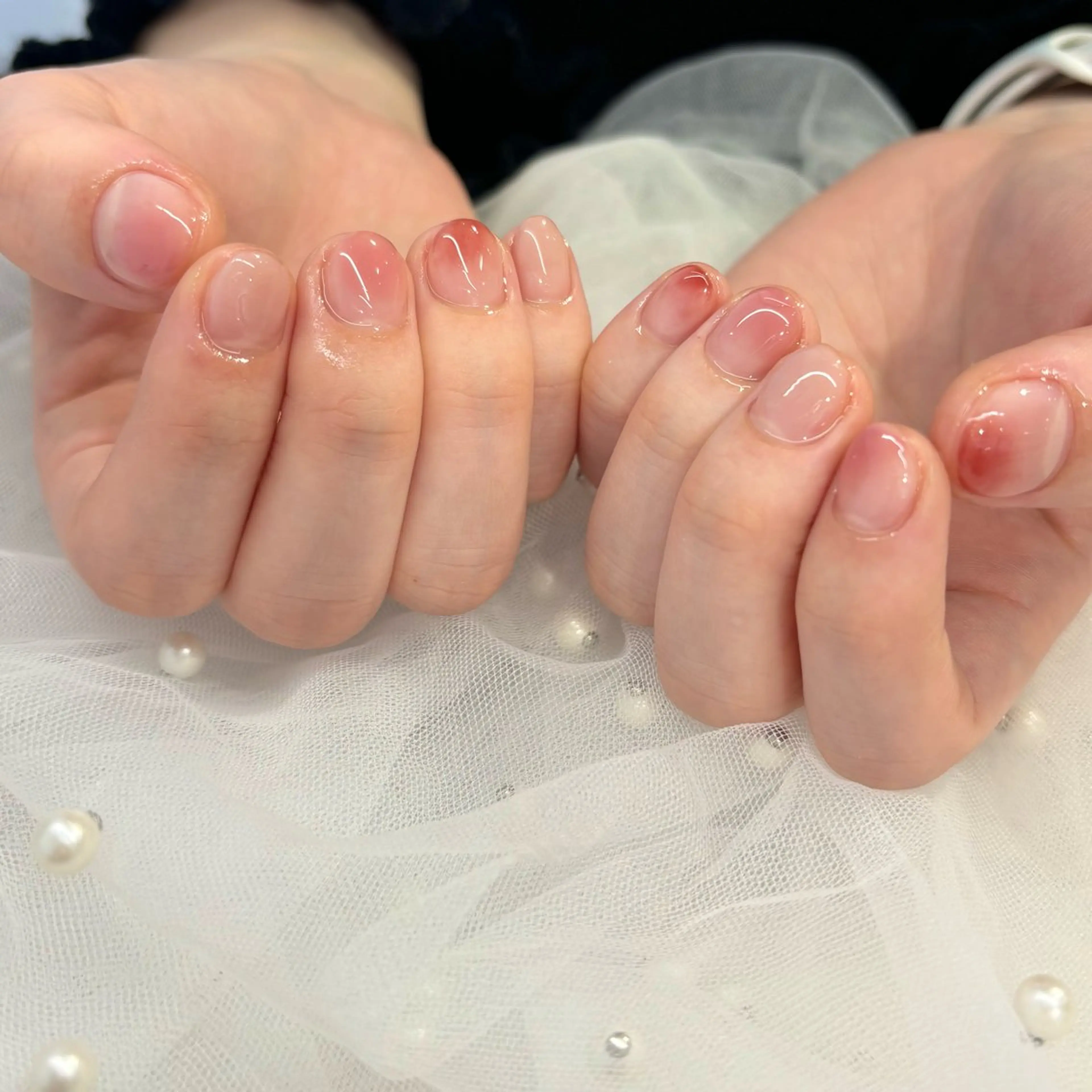 ネイル グラデーション 持ち込み 荒巻 めいのネイルデザイン