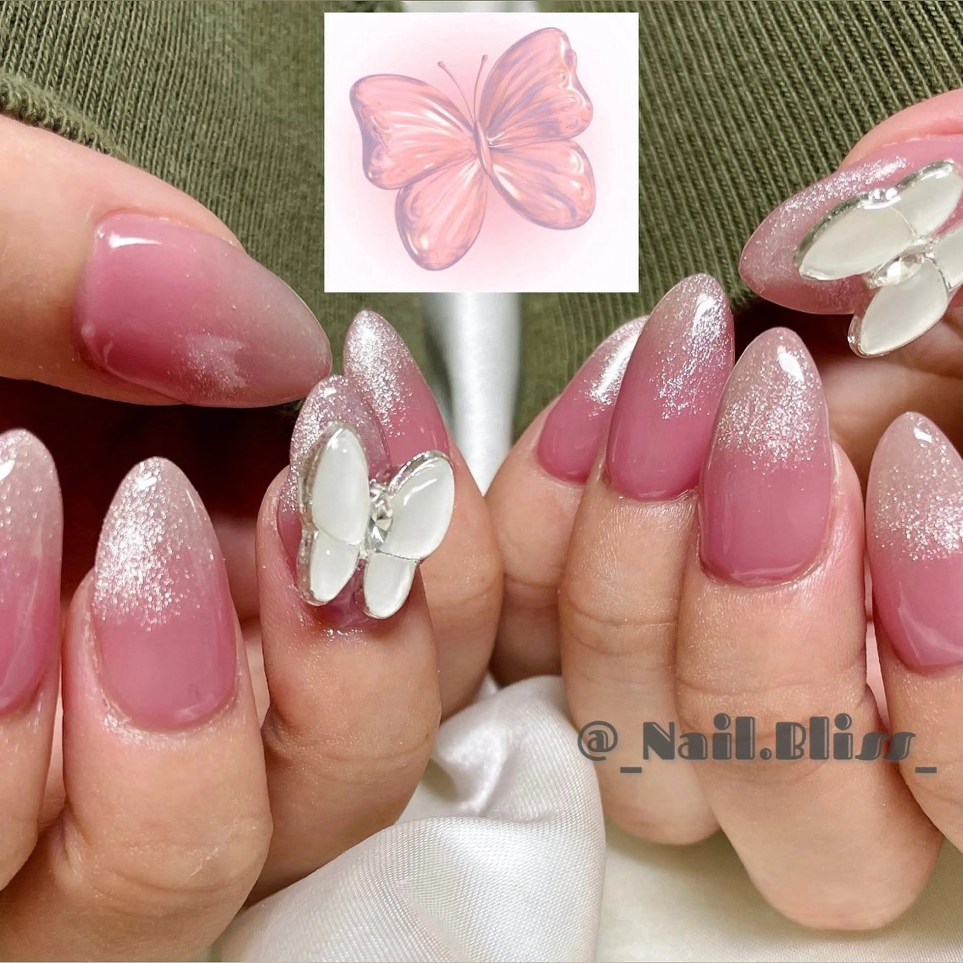 ネイル グラデーション マグネットネイル シンプルネイル ハンドネイル NAIL BLISSのネイルデザイン
