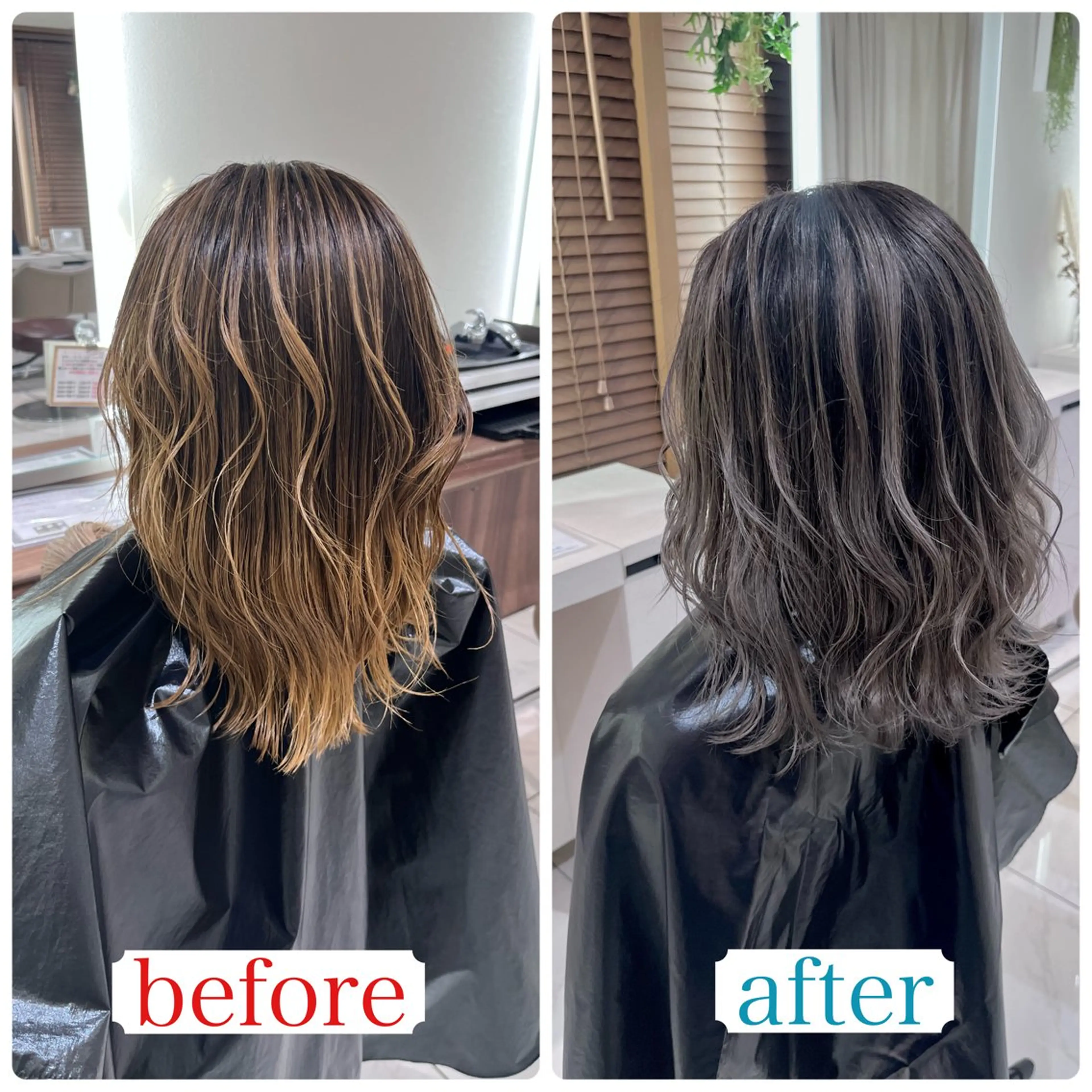 セミロング カラー バレイヤージュ ベージュカラー グレージュ ハイライトカラー ミルクティーベージュ ヘアカラー トリートメント 大宮/バレイヤージュ /澤田隆誠のヘアスタイル