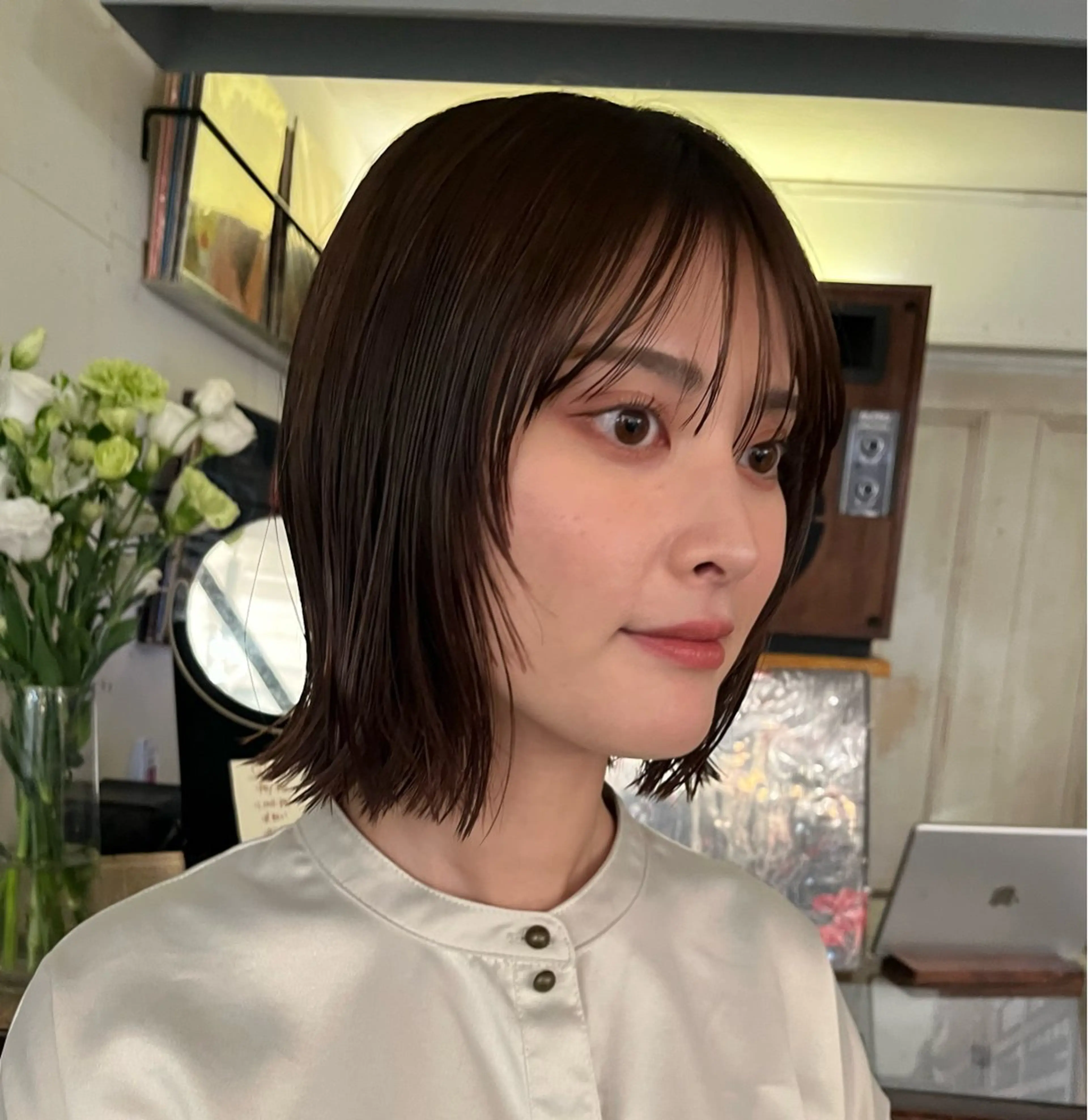 ミディアム ボブ カット ブリーチなし/透明感 /ショート/大世のヘアスタイル