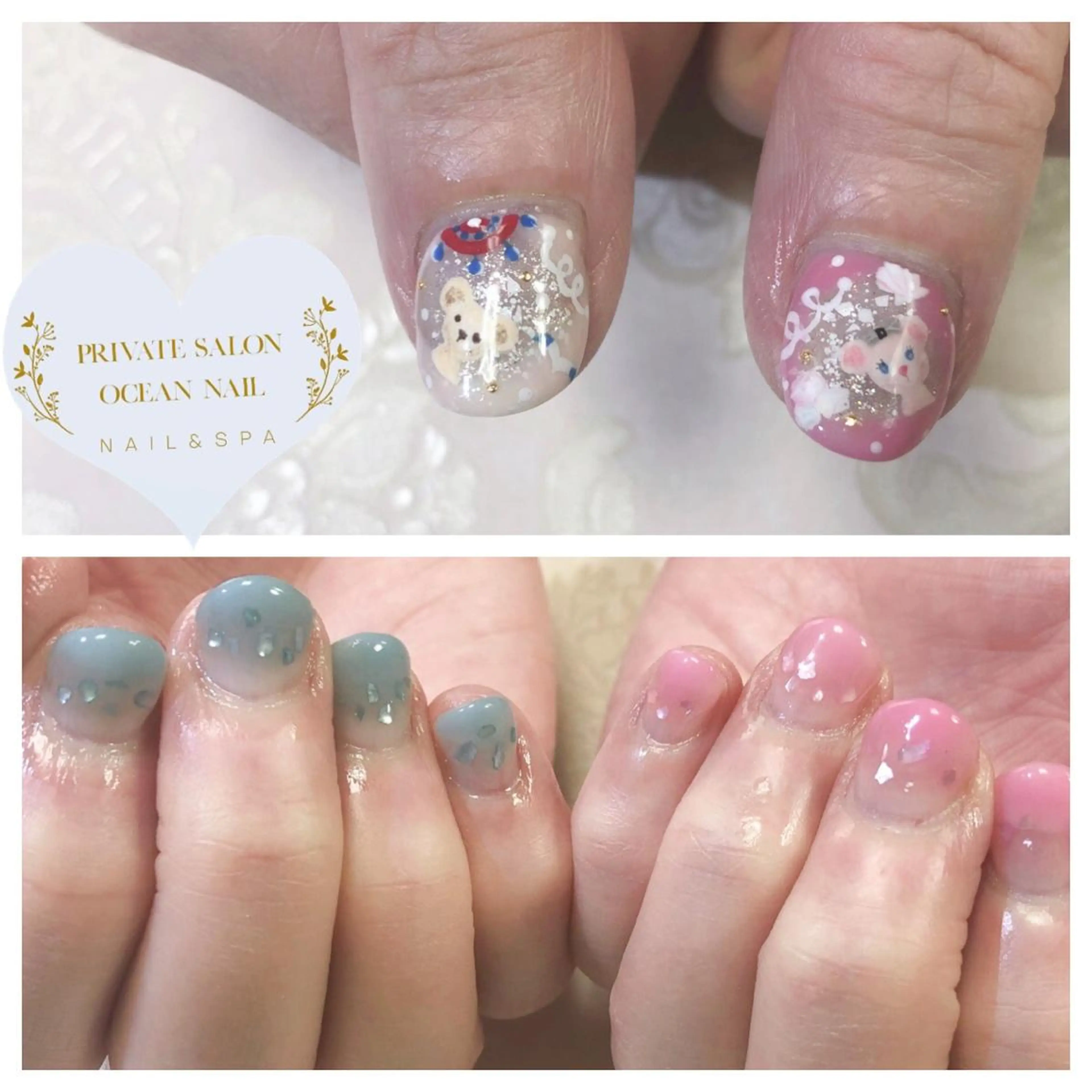 ショート ネイル プライベートサロン oceannailのネイルデザイン