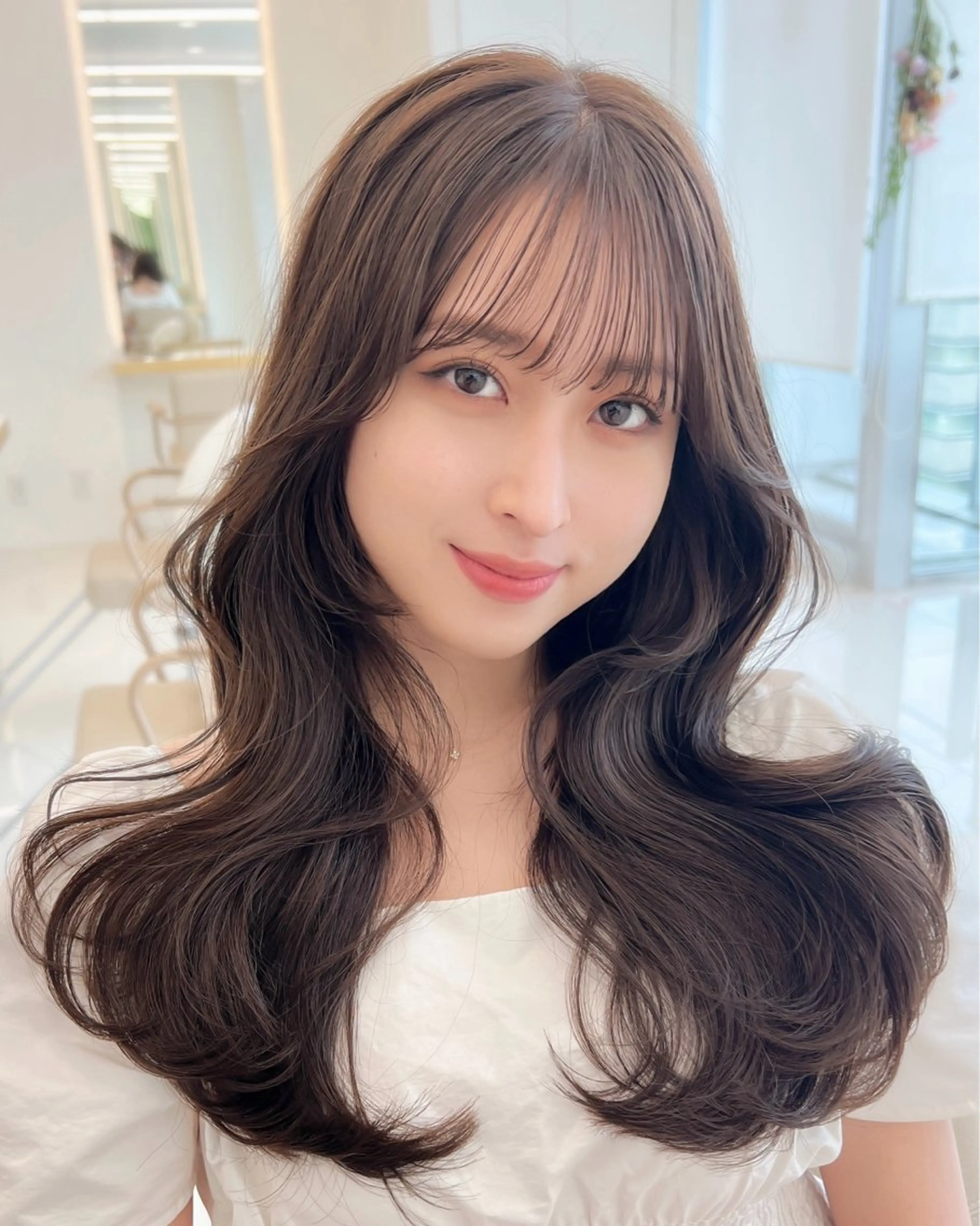 ロング 韓国顔まわり/前髪 /レイヤー/いつきのヘアスタイル