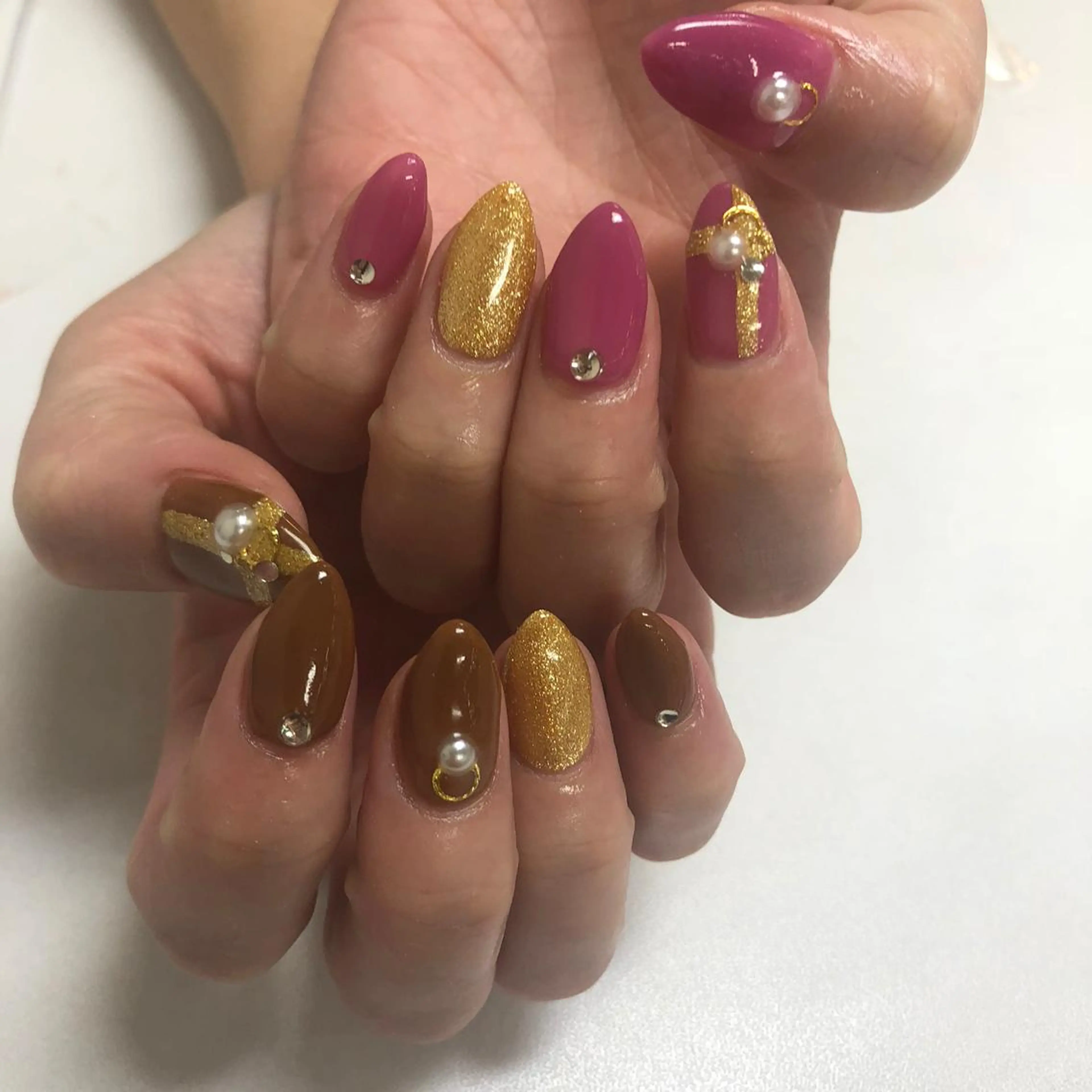 ロング カラー ネイル nail salon LNのネイルデザイン