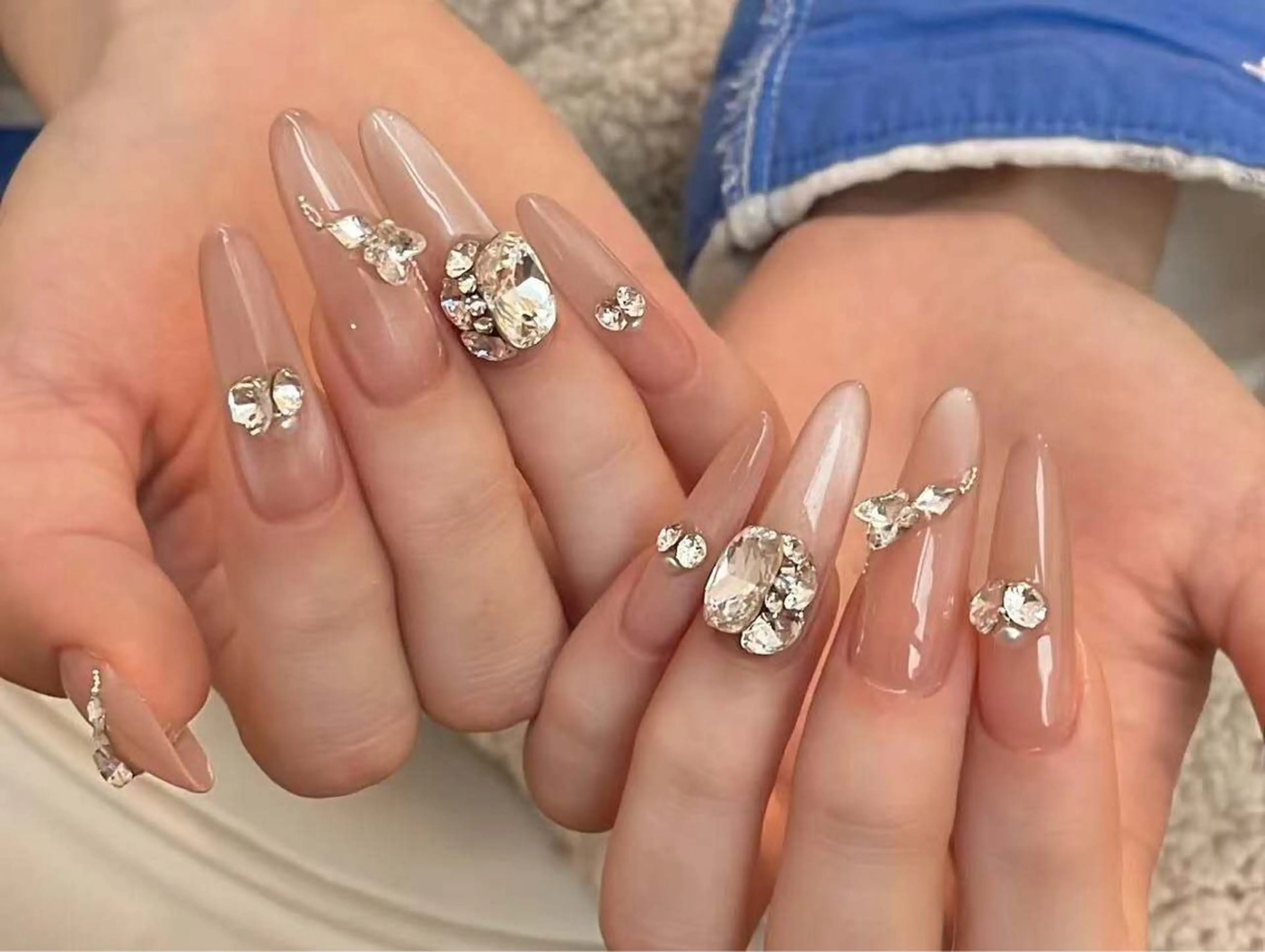 ネイル オーロラネイル フラワーネイル フットネイル フレンチネイル ジェルネイル ハンドネイル BabyYouMi ねねのネイルデザイン