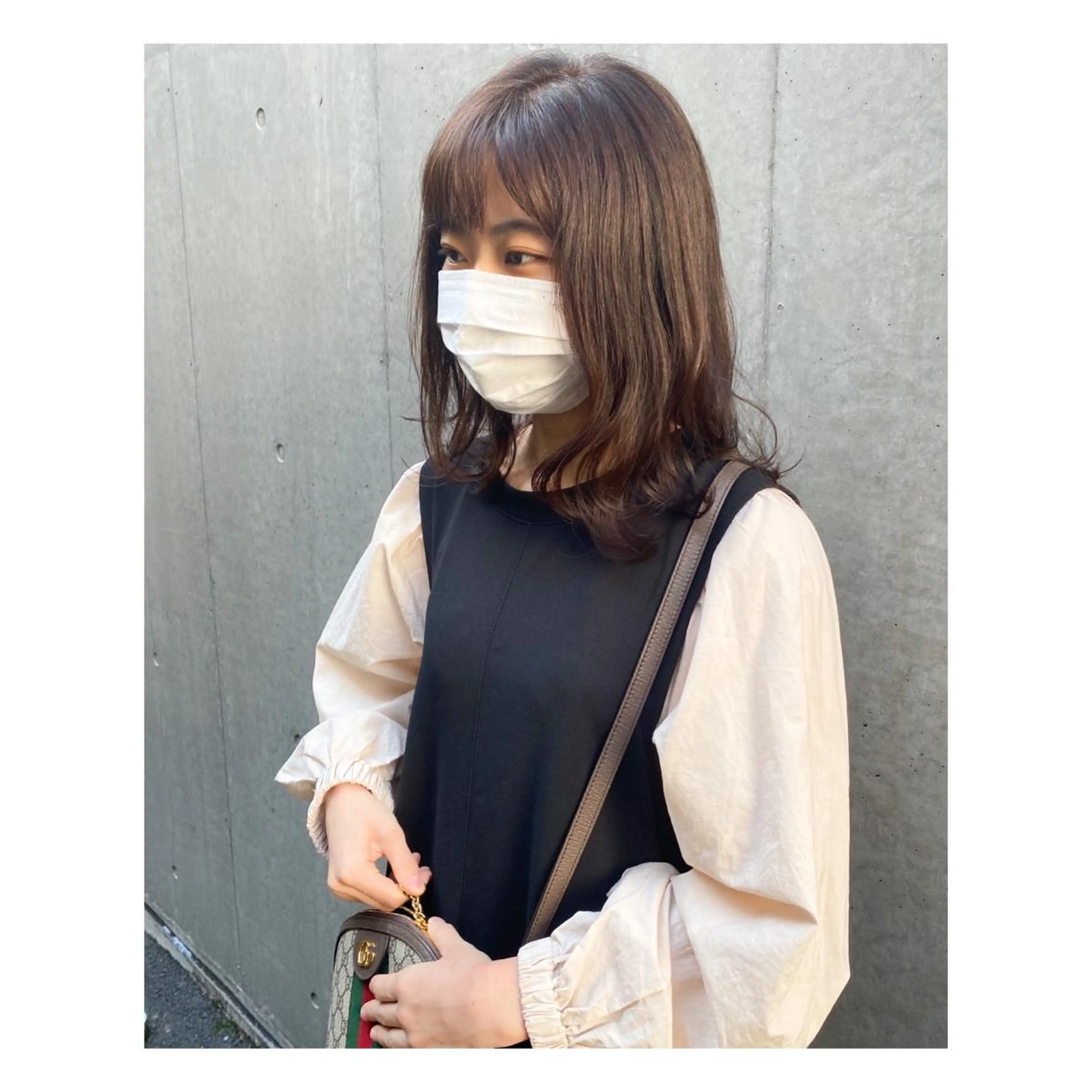 ミディアム カラー カット ヘアカラー 菊池大一 溝の口パーマのヘアスタイル