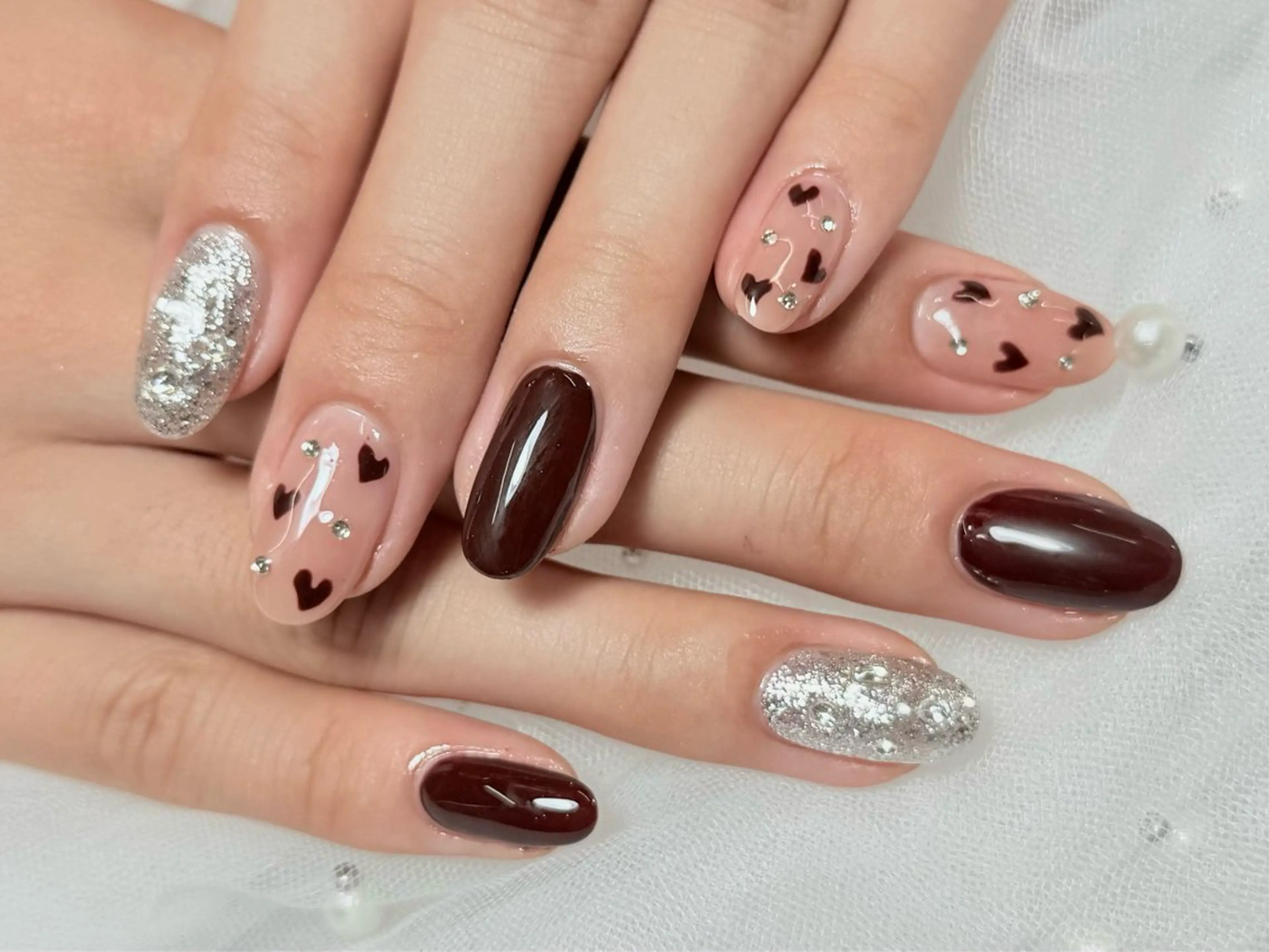 ネイル チークネイル フットネイル フレンチネイル ジェルネイル ガーリー ハンドネイル Liora nail スカルプ専門店のネイルデザイン