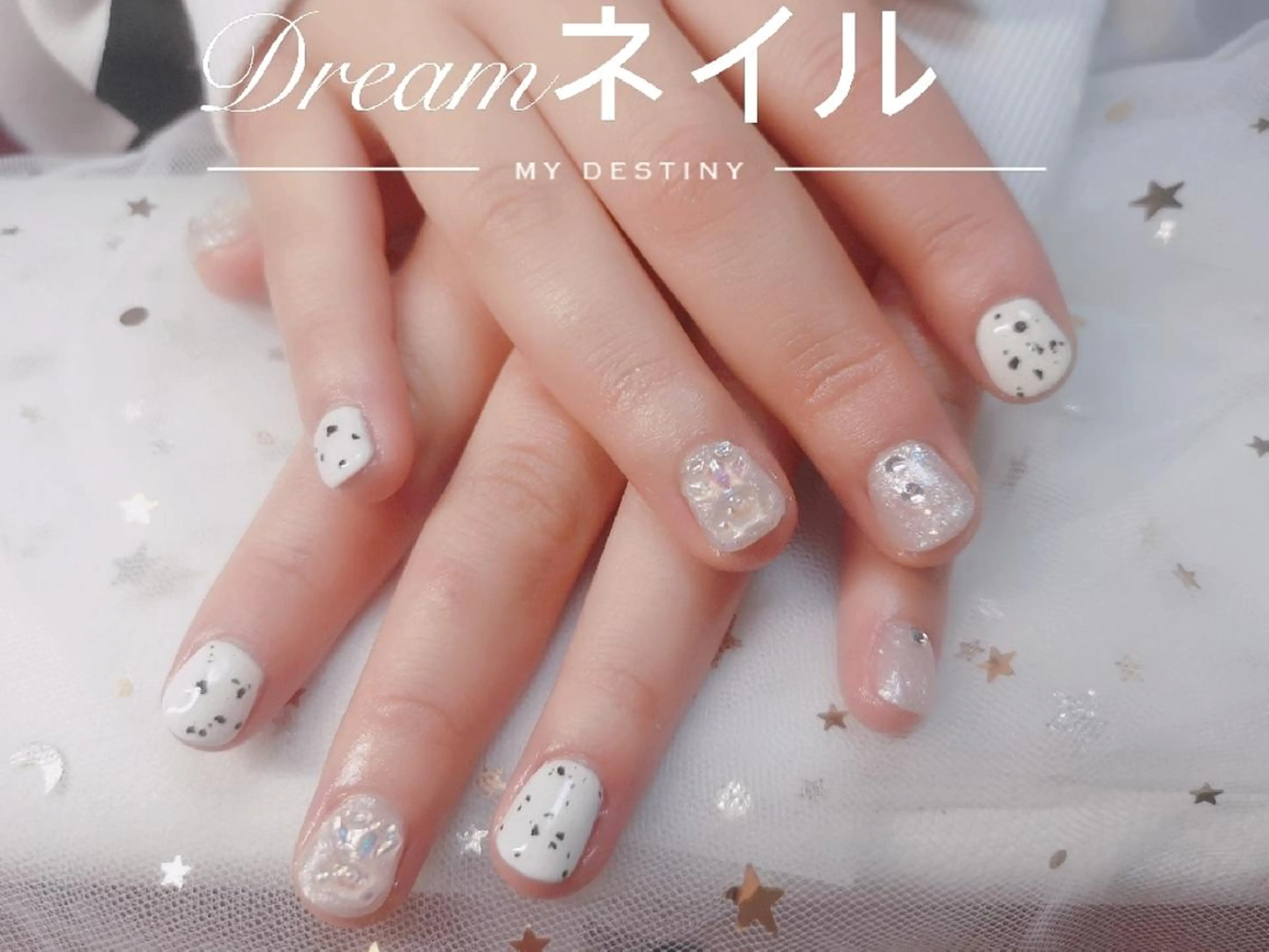 ショート ネイル ネイリストゆか💅 長さだし、深爪矯正のネイルデザイン