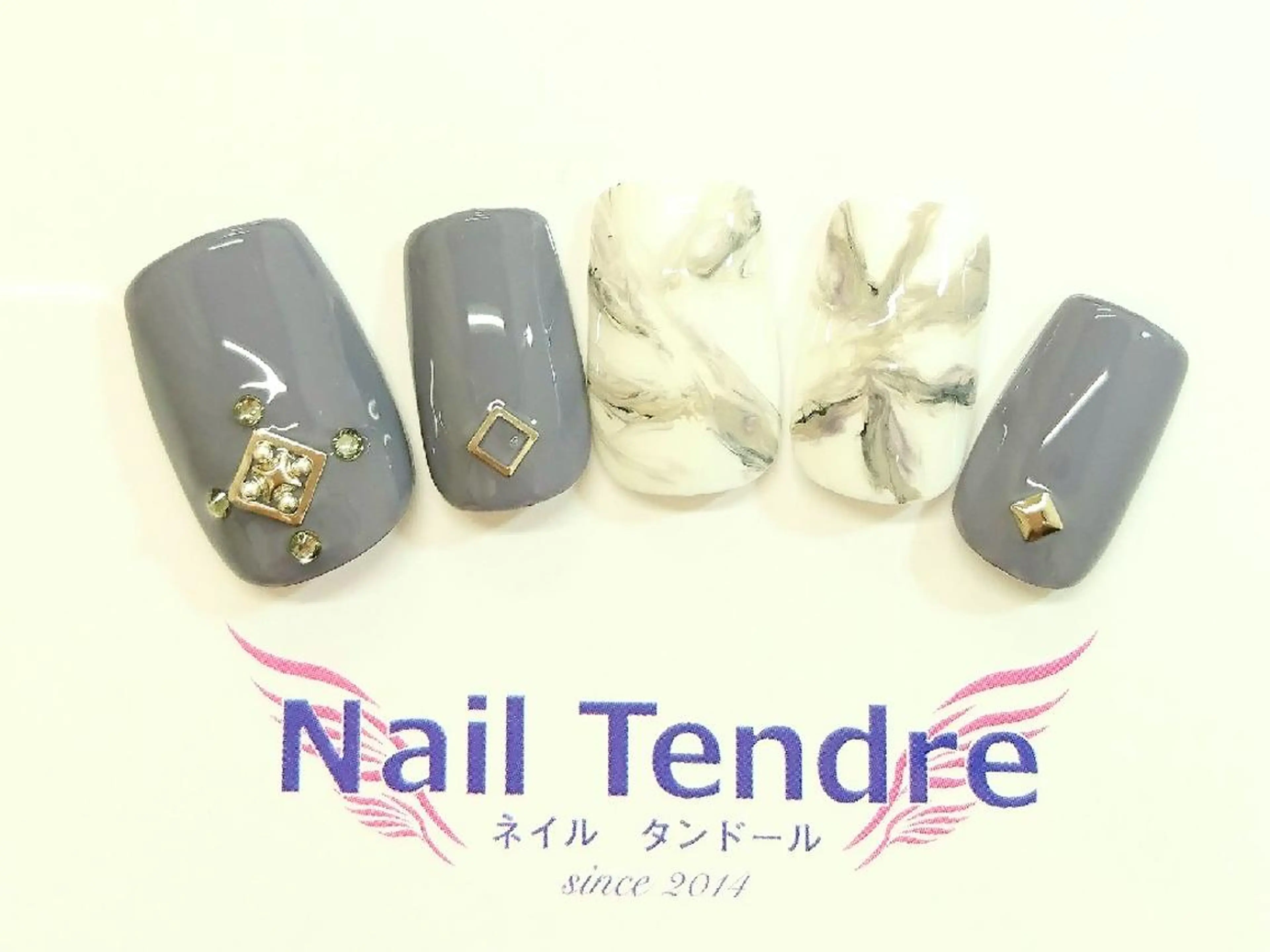 ネイル アートネイル ジェルネイル ソフトジェル ストーンネイル ハンドネイル Nail  Tendreのネイルデザイン