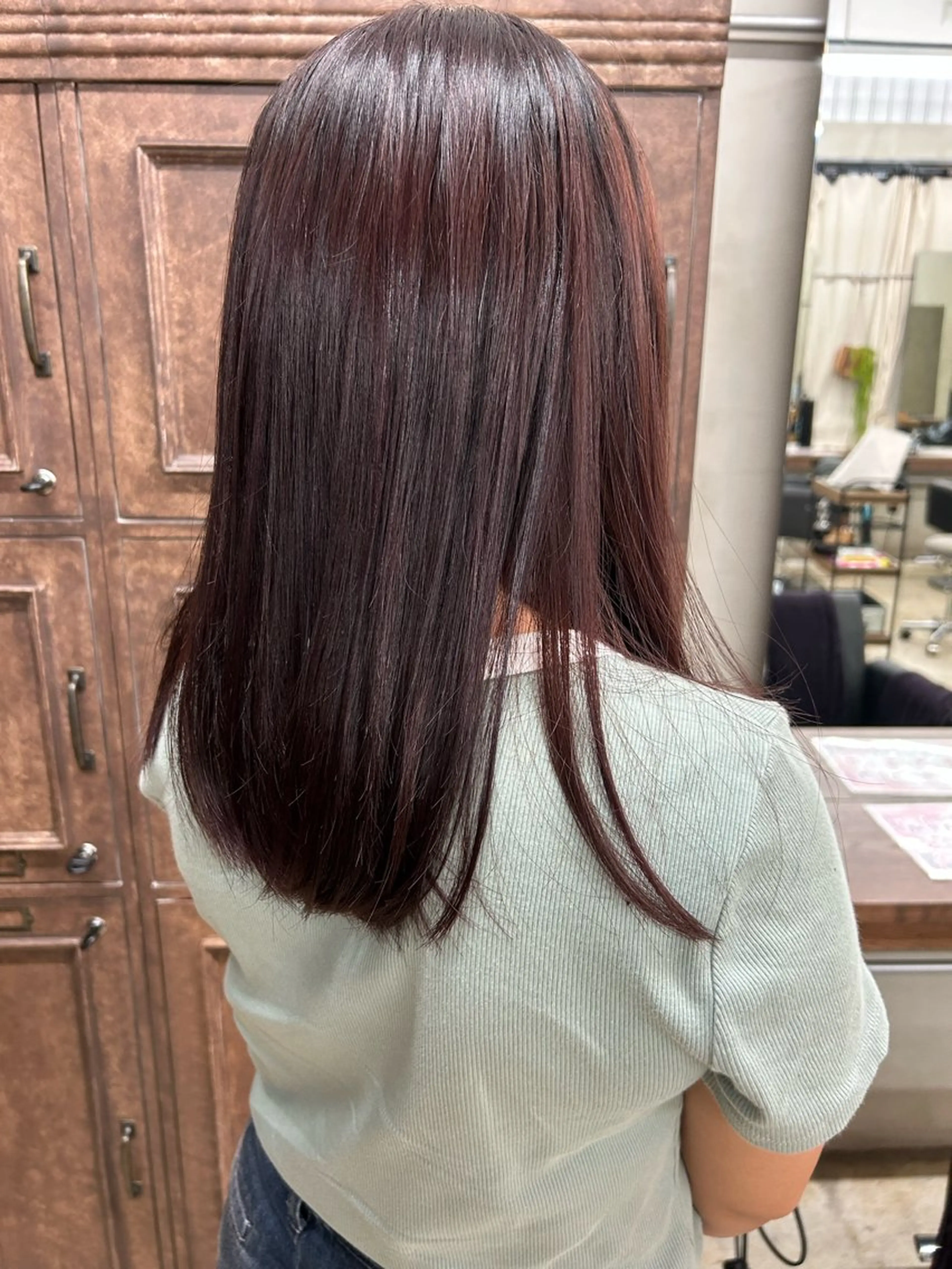 カラー ブラウンカラー オレンジ ピンクカラー レッドカラー オリーブ/ ナカミネアキナのヘアスタイル