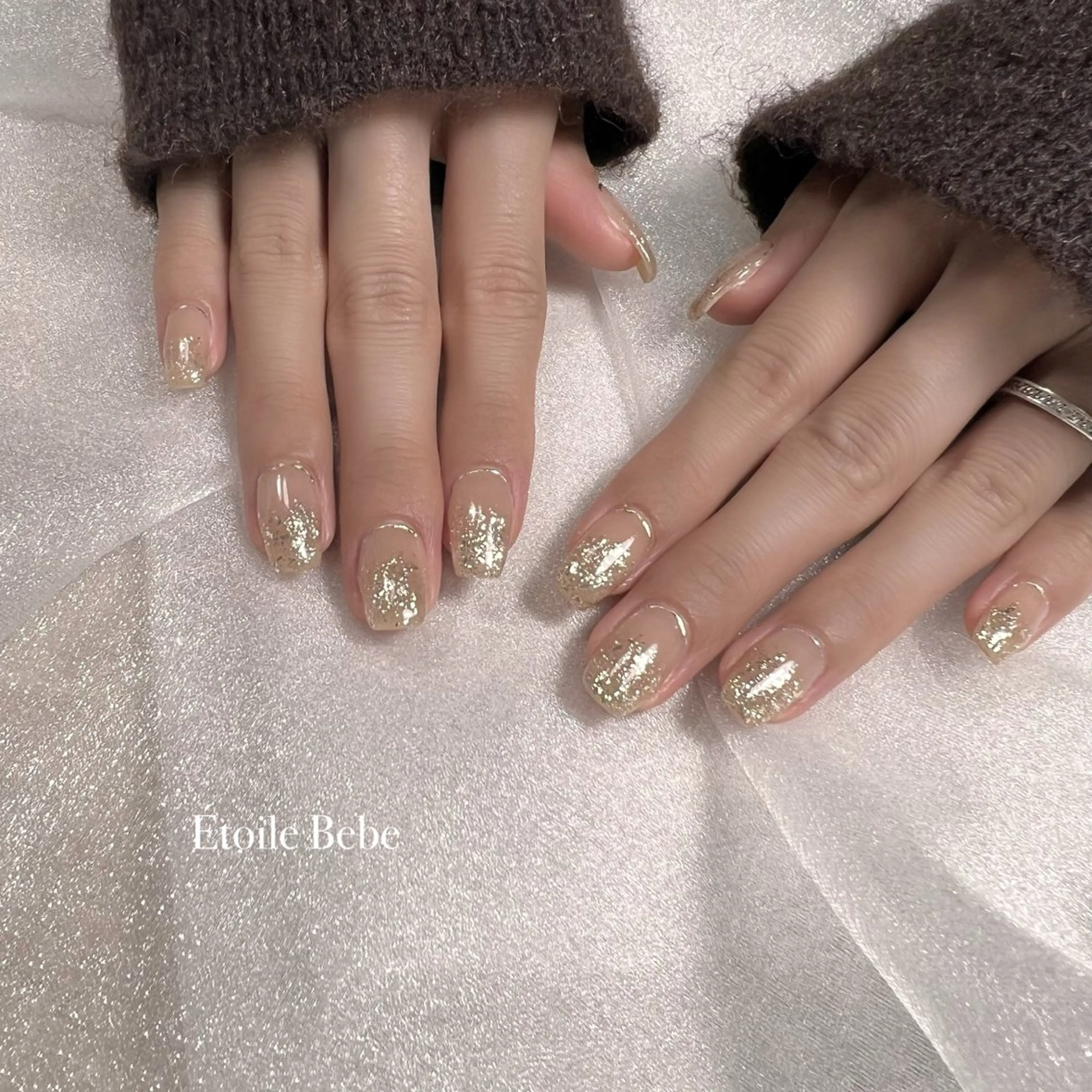 ネイル ブラウン マグネットネイル ニュアンスネイル オフィスネイル ピンク ハンドネイル Étoile Bebeのエステ・リラクイメージ