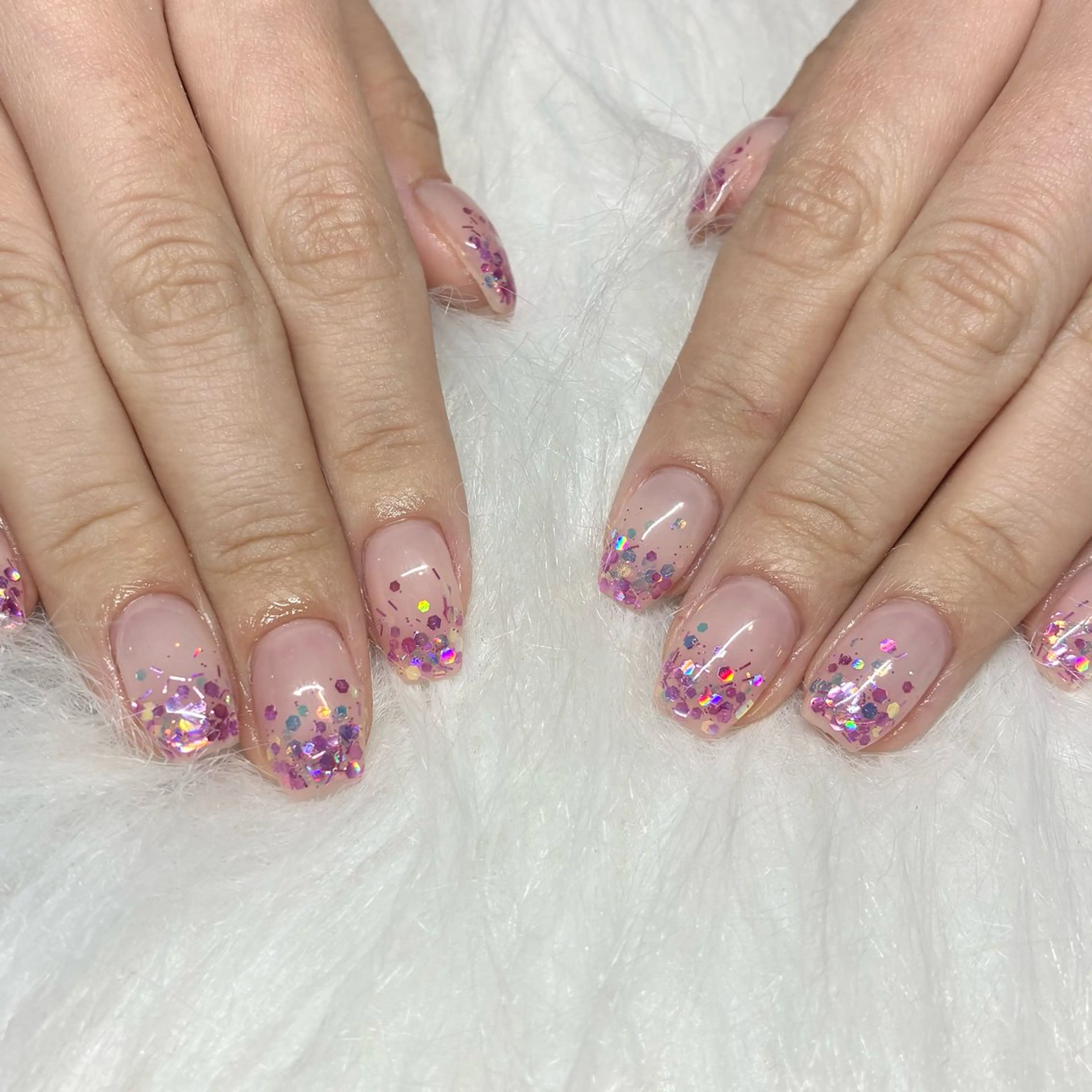 ネイル ラメ(グリッター) ハンドネイル Nail ヌシん家 AKANEのネイルデザイン