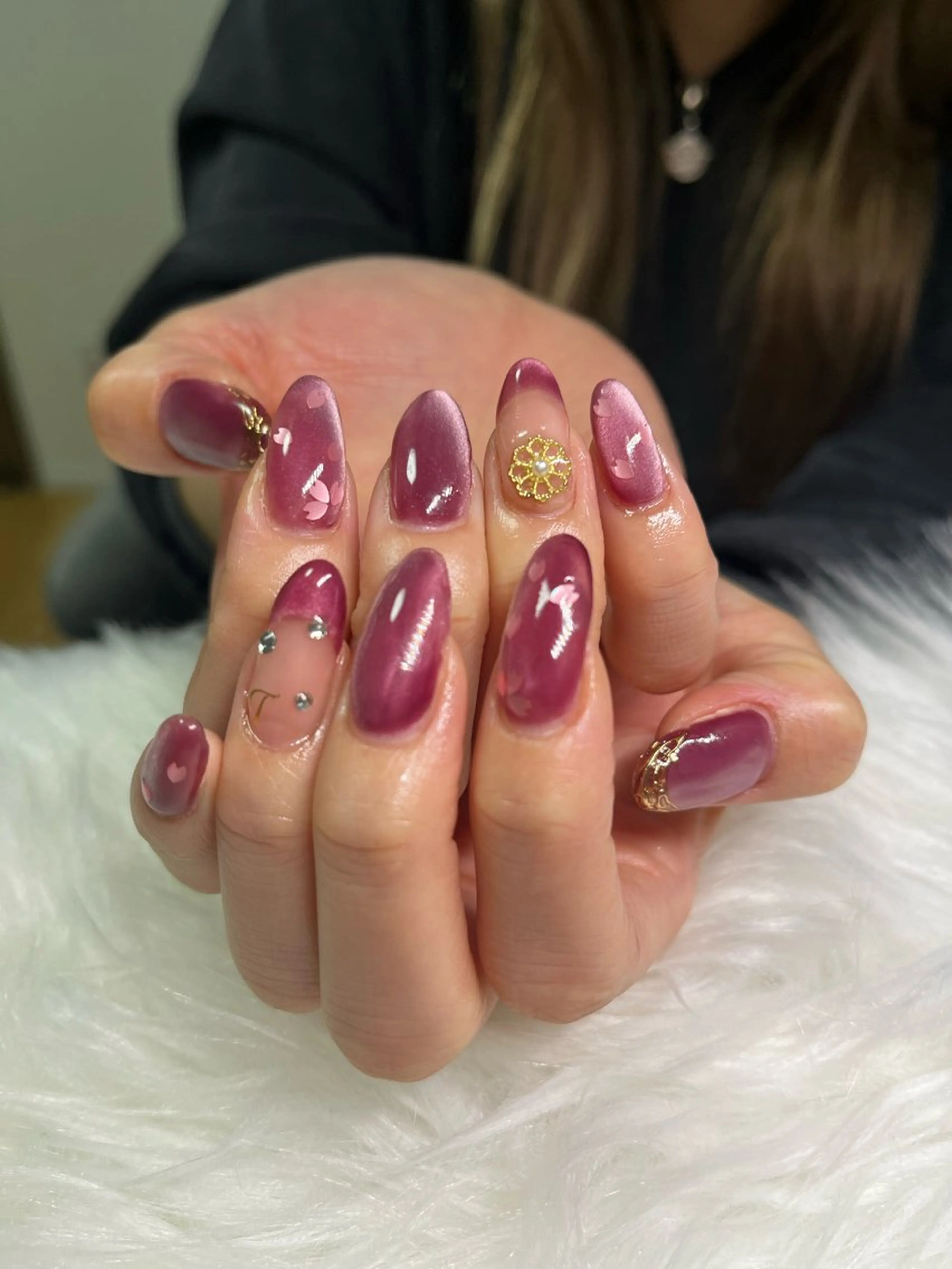 ネイル マグネットネイル ハンドネイル 🏠自宅 サロン💅natsuのネイルデザイン