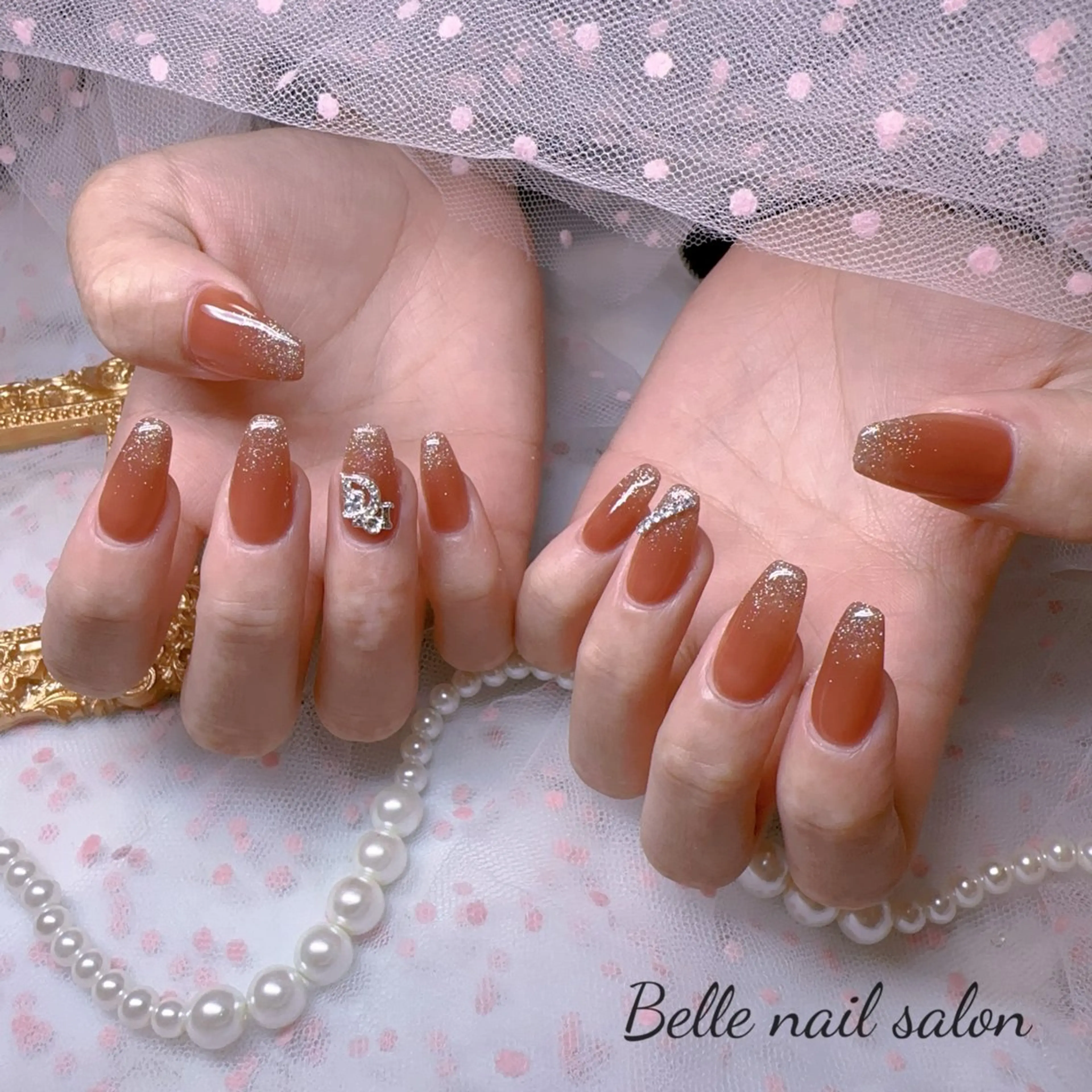 ネイル オーロラネイル フットネイル 韓国ネイル ラメ(グリッター) ラメグラデーション ハンドネイル Belle nail salon 新小岩のネイルデザイン