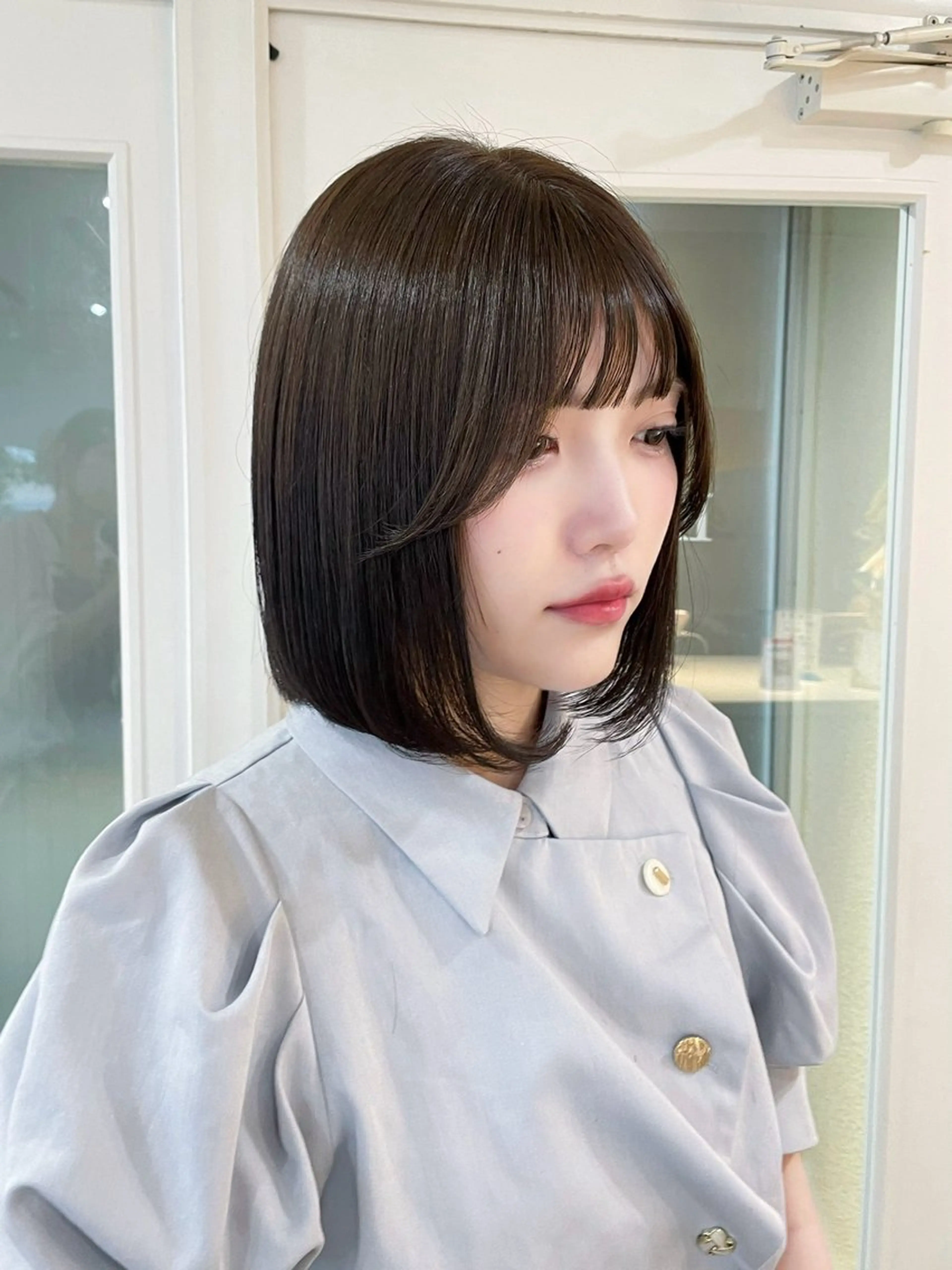 ミディアム ボブ 顔周りカット 🍑韓国girly Saaya🍑🪄のヘアスタイル