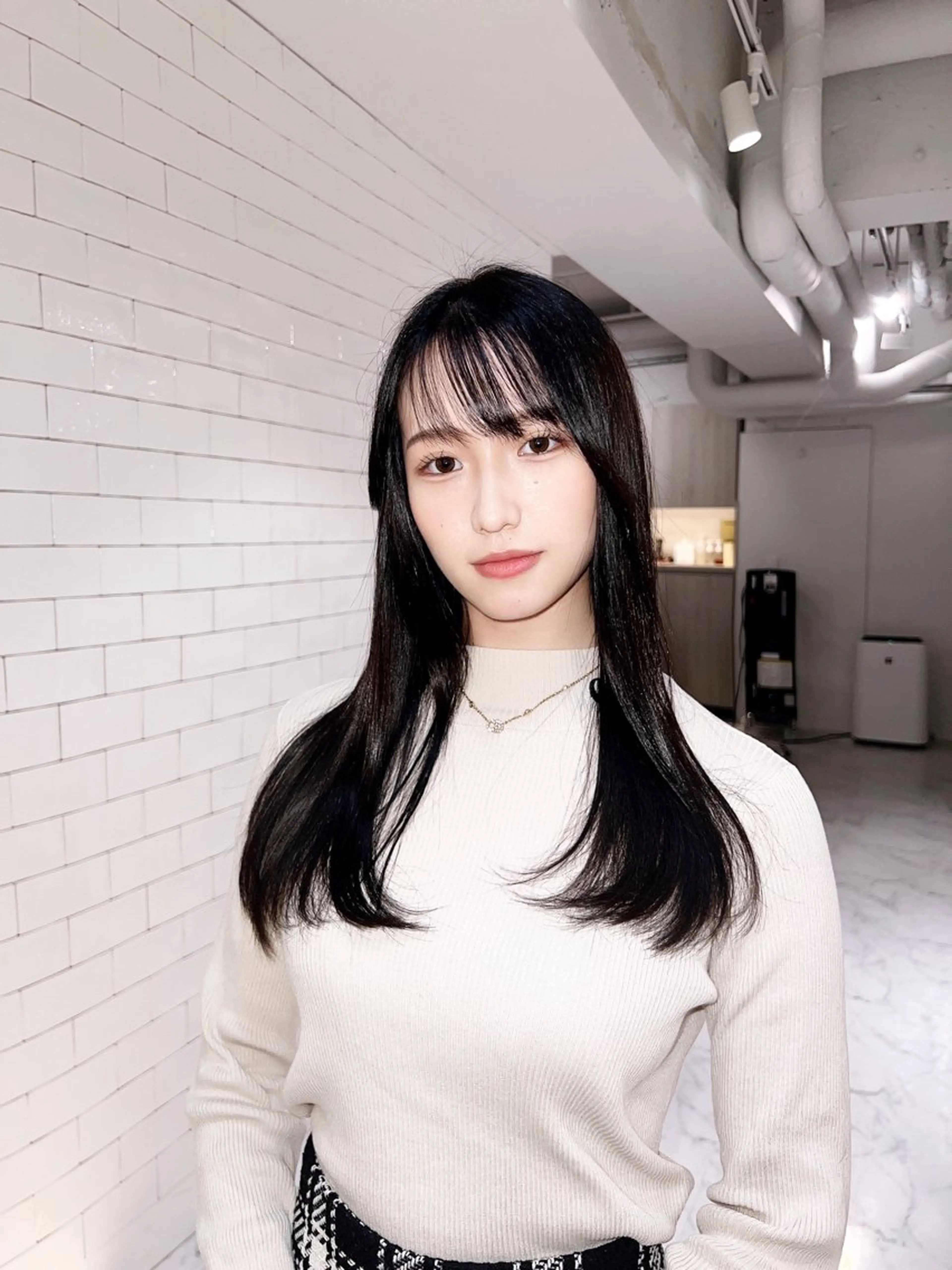 ロング カラー カット ヘアカラー トリートメント &chaLme   心斎橋所属・emi/髪質改善/ 韓国風/艶カラーのヘアスタイル