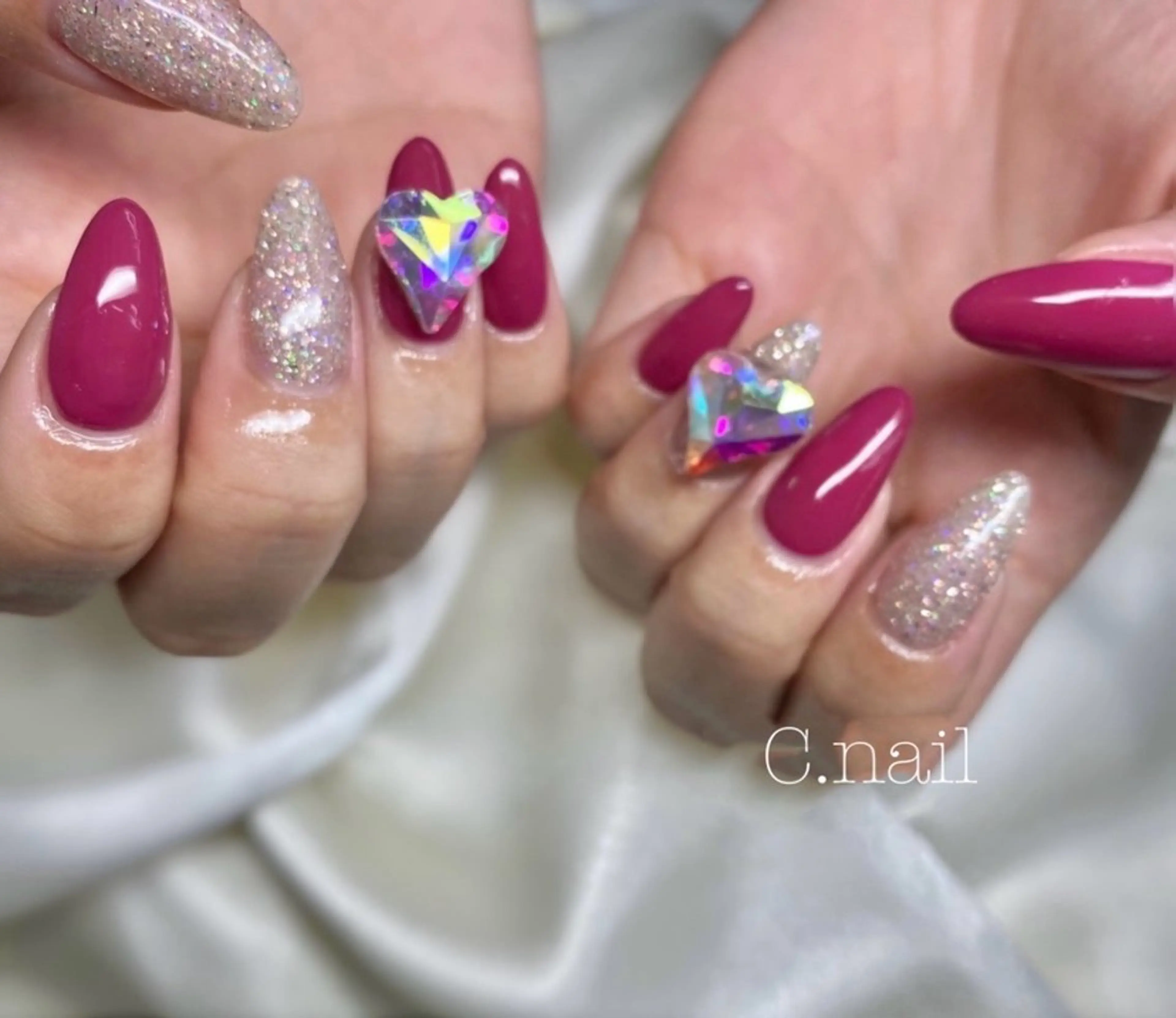 ネイル 長さ出し スカルプネイル ハンドネイル C.Nail &Eye筑紫駅のネイルデザイン