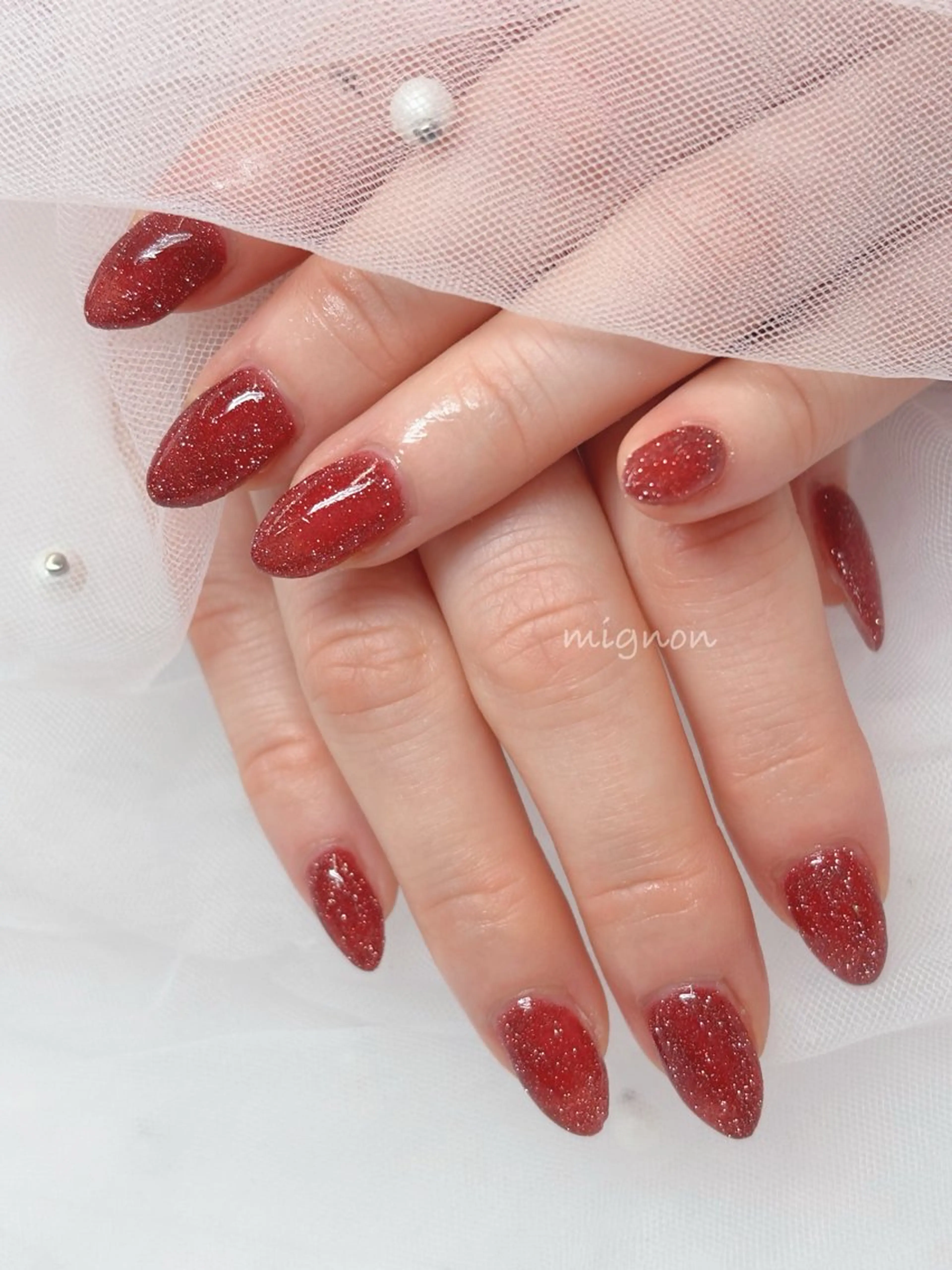ネイル フラッシュネイル ワンカラーネイル Mignon所属・mignon maiのネイルデザイン