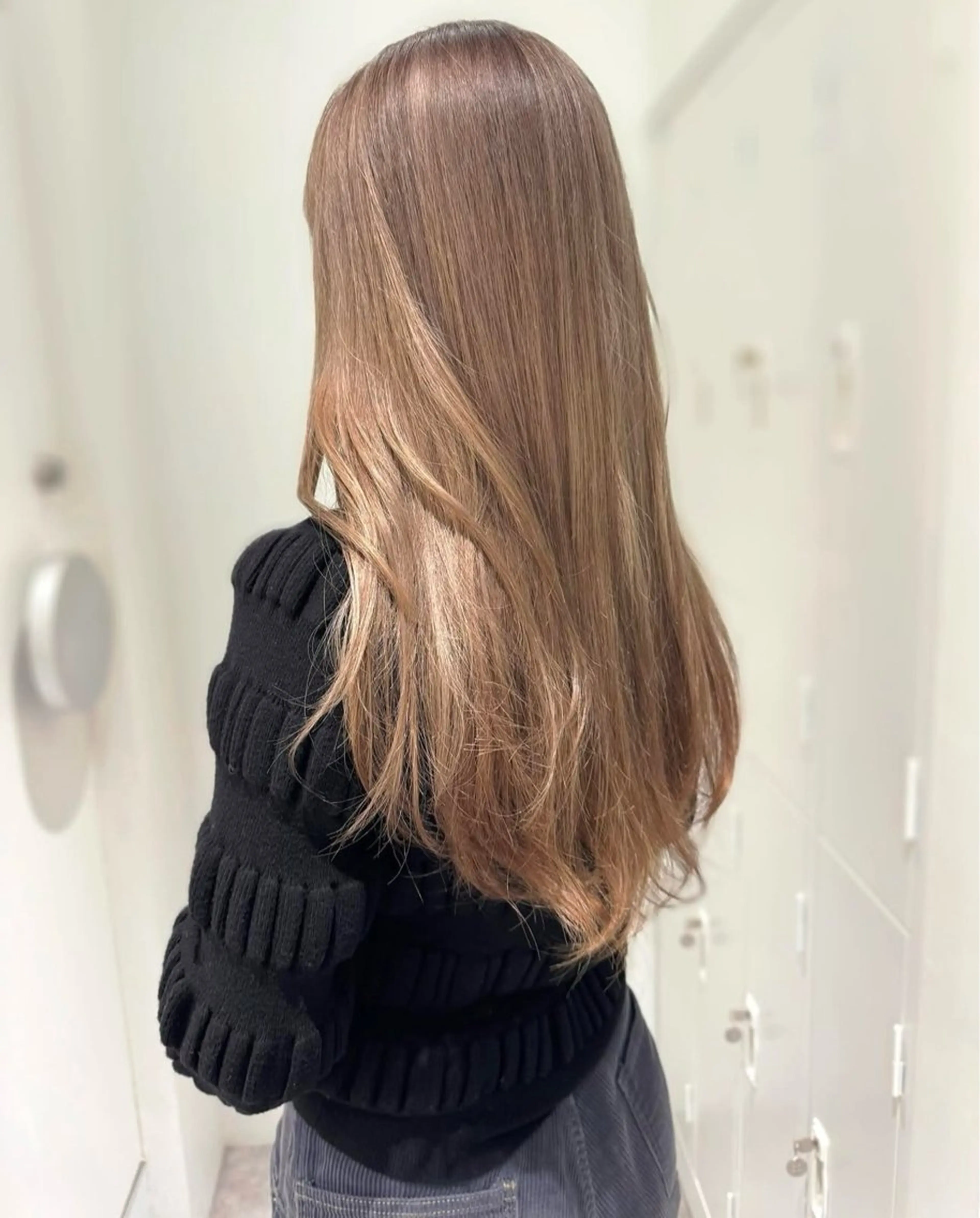 ロング カラー ヘアカラー トリートメント nok所属・レイヤー/ベージュ/ どますず🌺のヘアスタイル