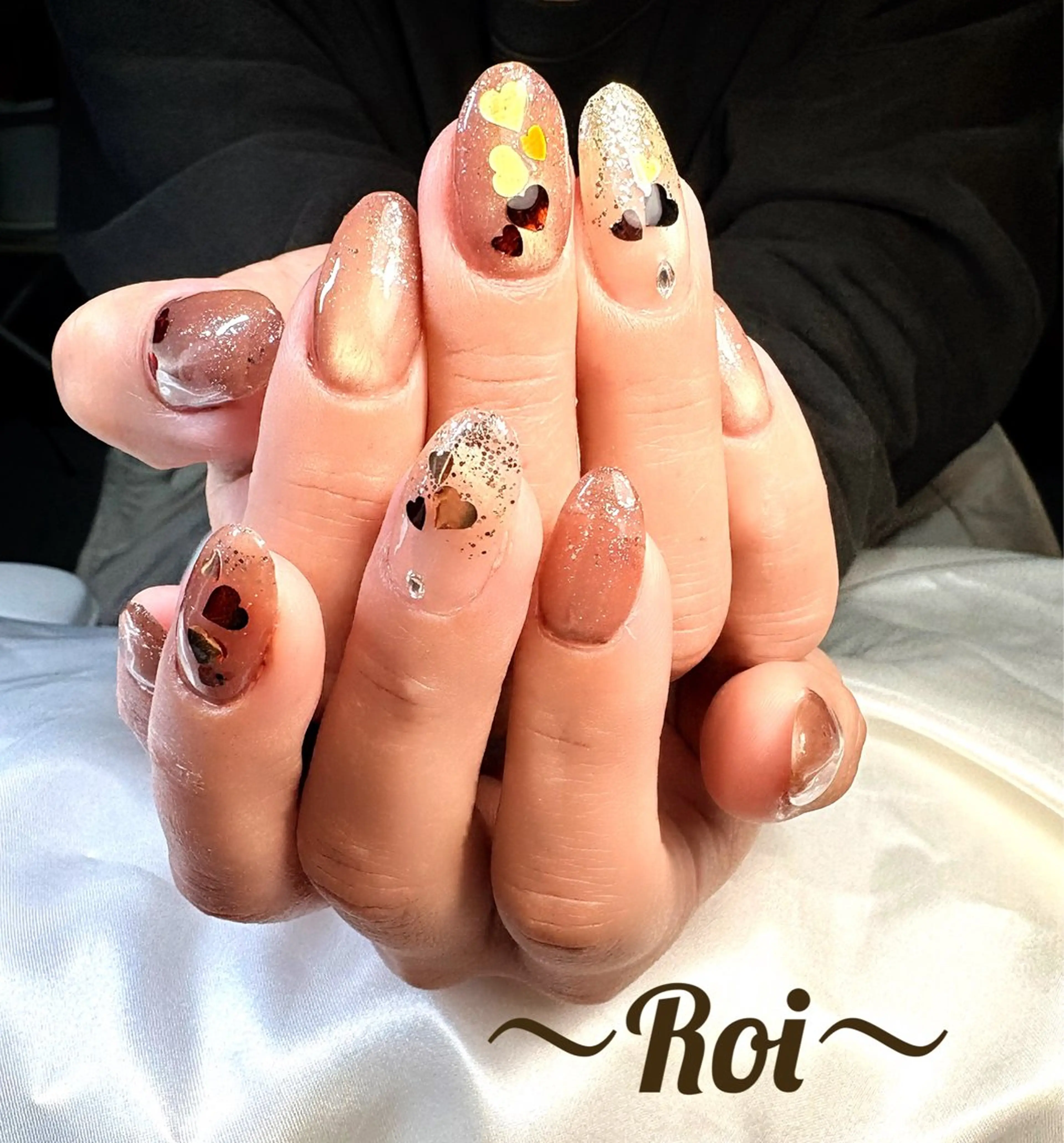 ネイル ハート ハンドネイル ネイルサロン Roiのネイルデザイン