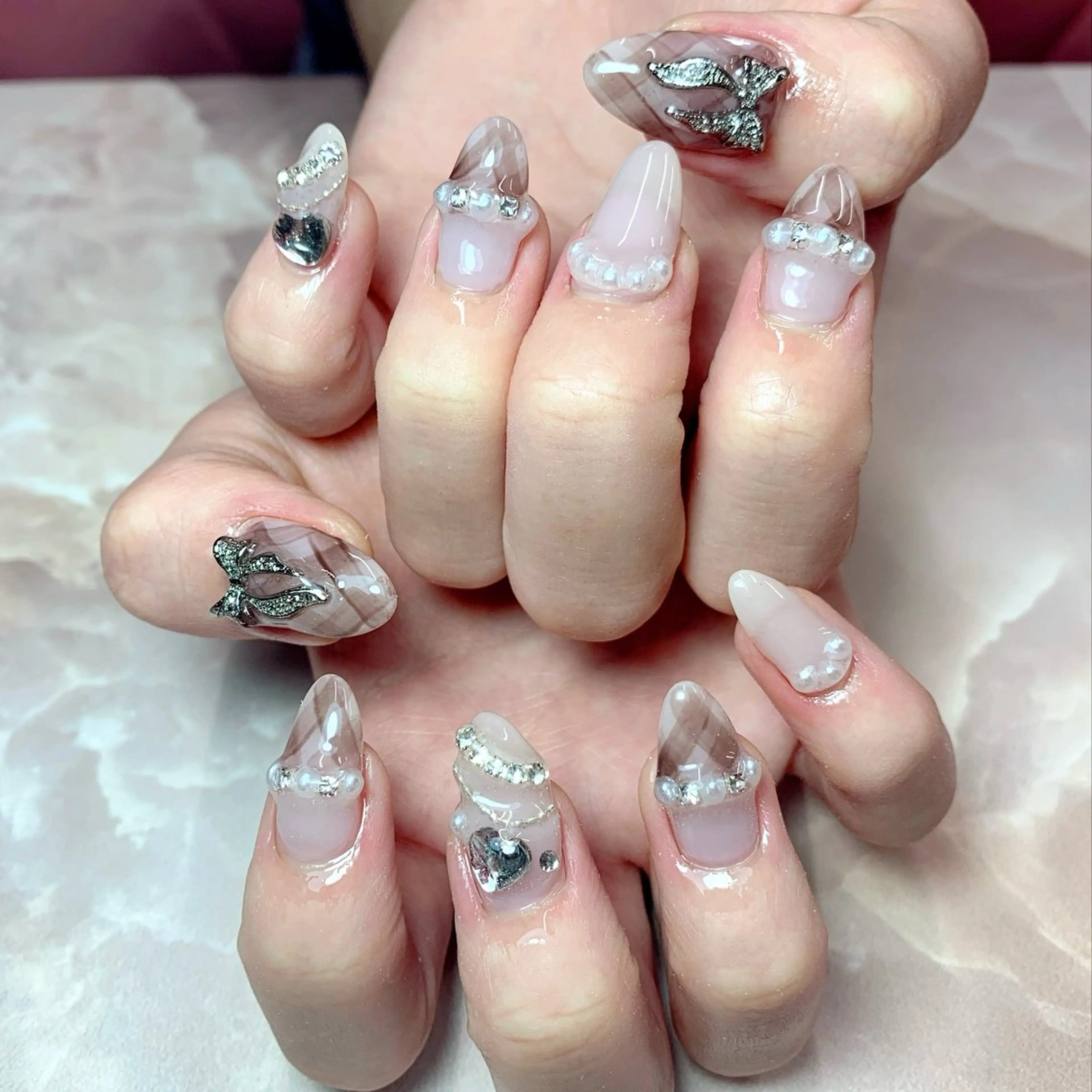 ネイル ハンドネイル Rose Glass 高蔵寺店のネイルデザイン