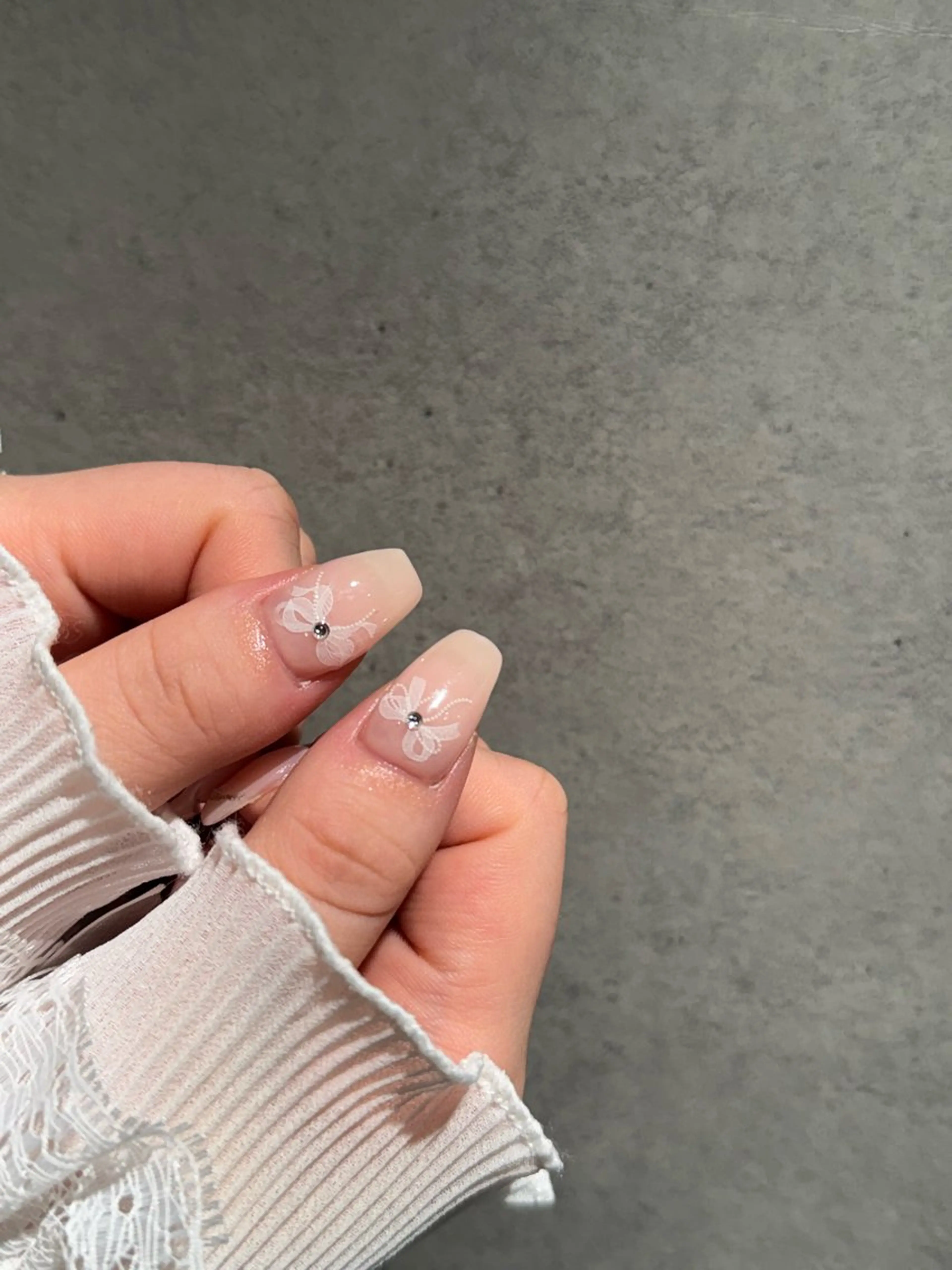 ネイル I-nailロング /ワンホン/キラキラのネイルデザイン