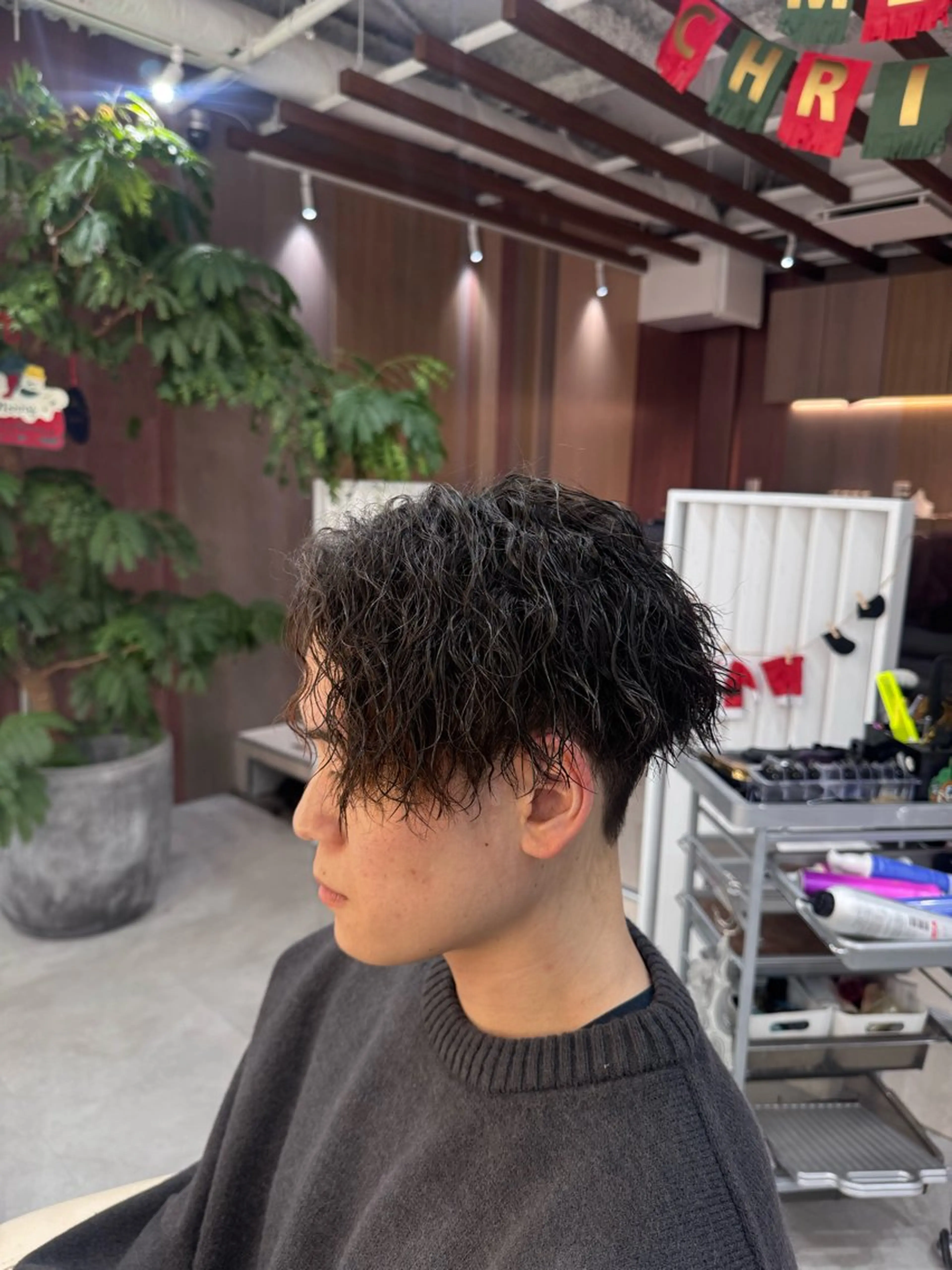 パーマ メンズ カット パーマ R/🤎 パーマ＆ブリーチ🔥のヘアスタイル