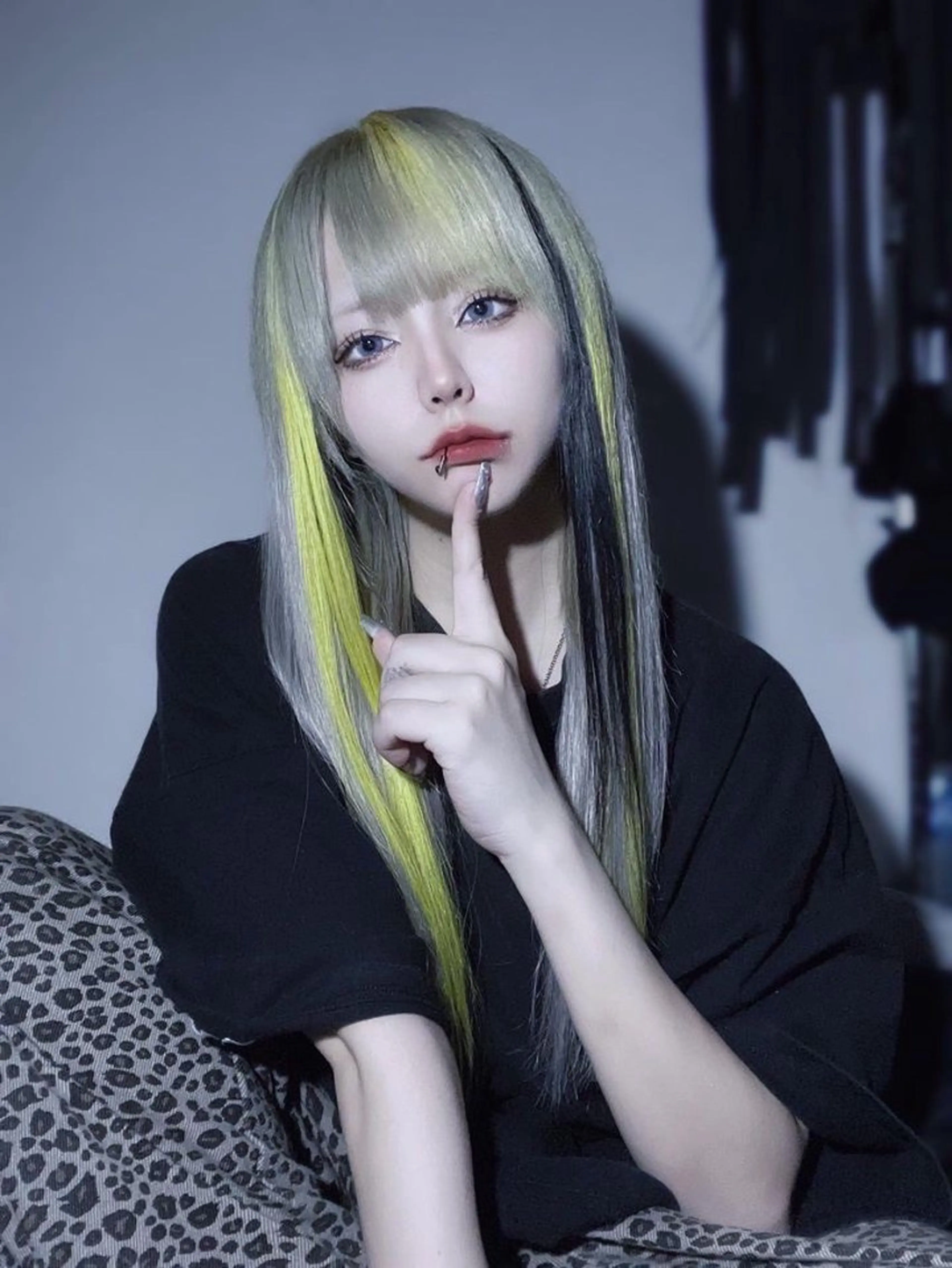 ロング カット ヘアカラー エクステ 💥ウルフカット デザインあんな💥のヘアスタイル