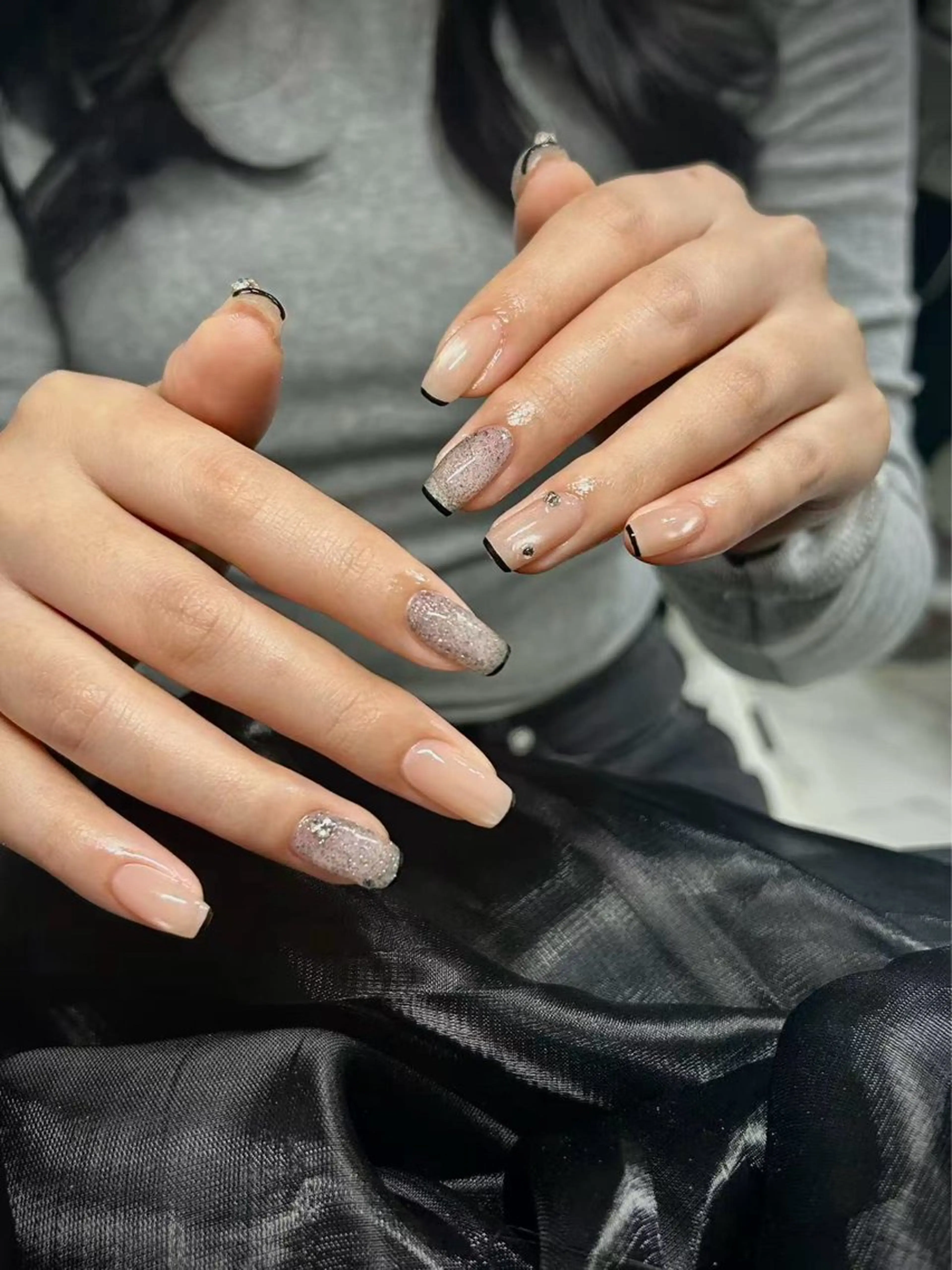 ネイル スカルプネイル シンプルネイル Lunailsalon所属・Lu nailsalonのネイルデザイン