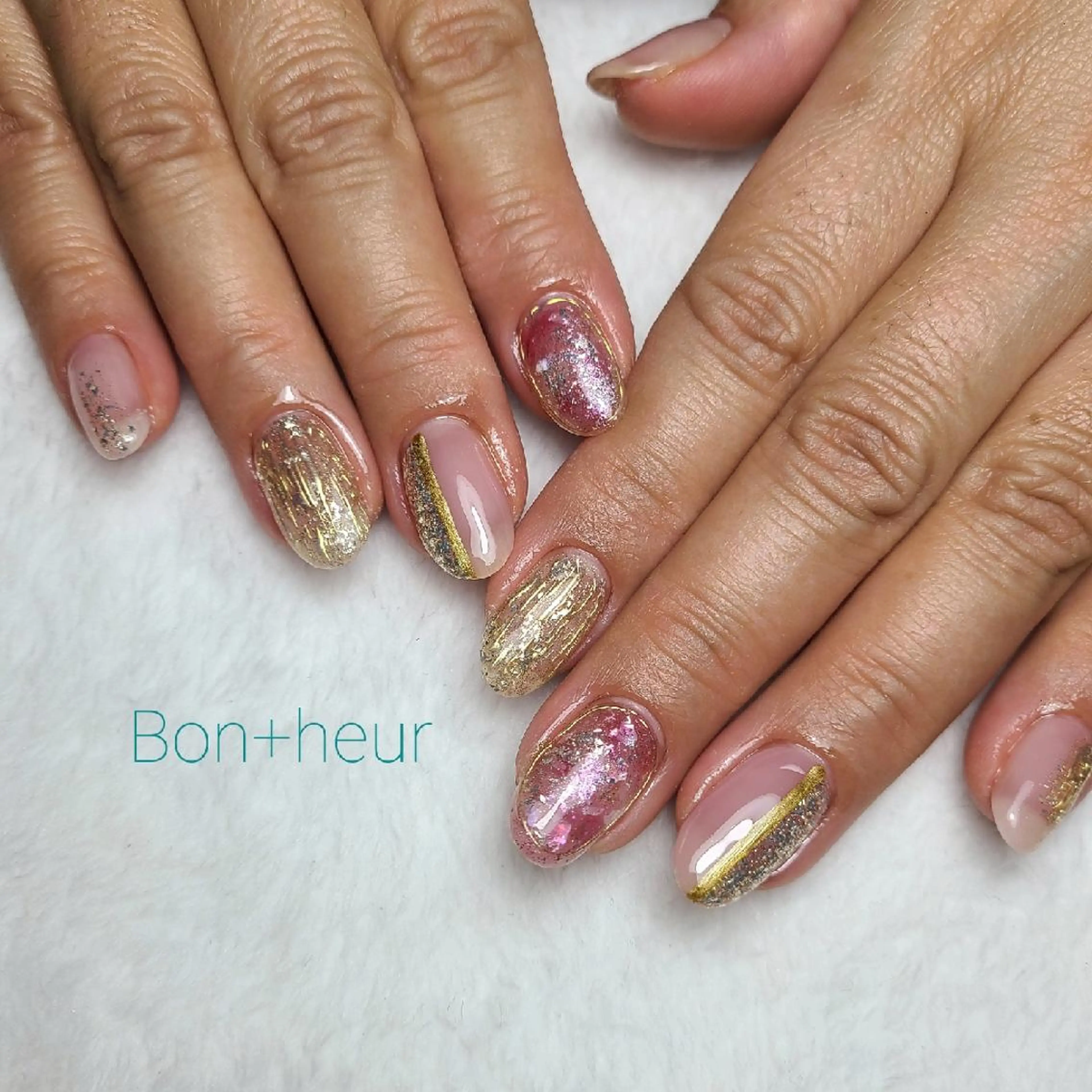 ネイル クリアネイル ジェルネイル キラキラネイル ラメ(グリッター) ニュアンスネイル ハンドネイル 宮口 紗子のネイルデザイン