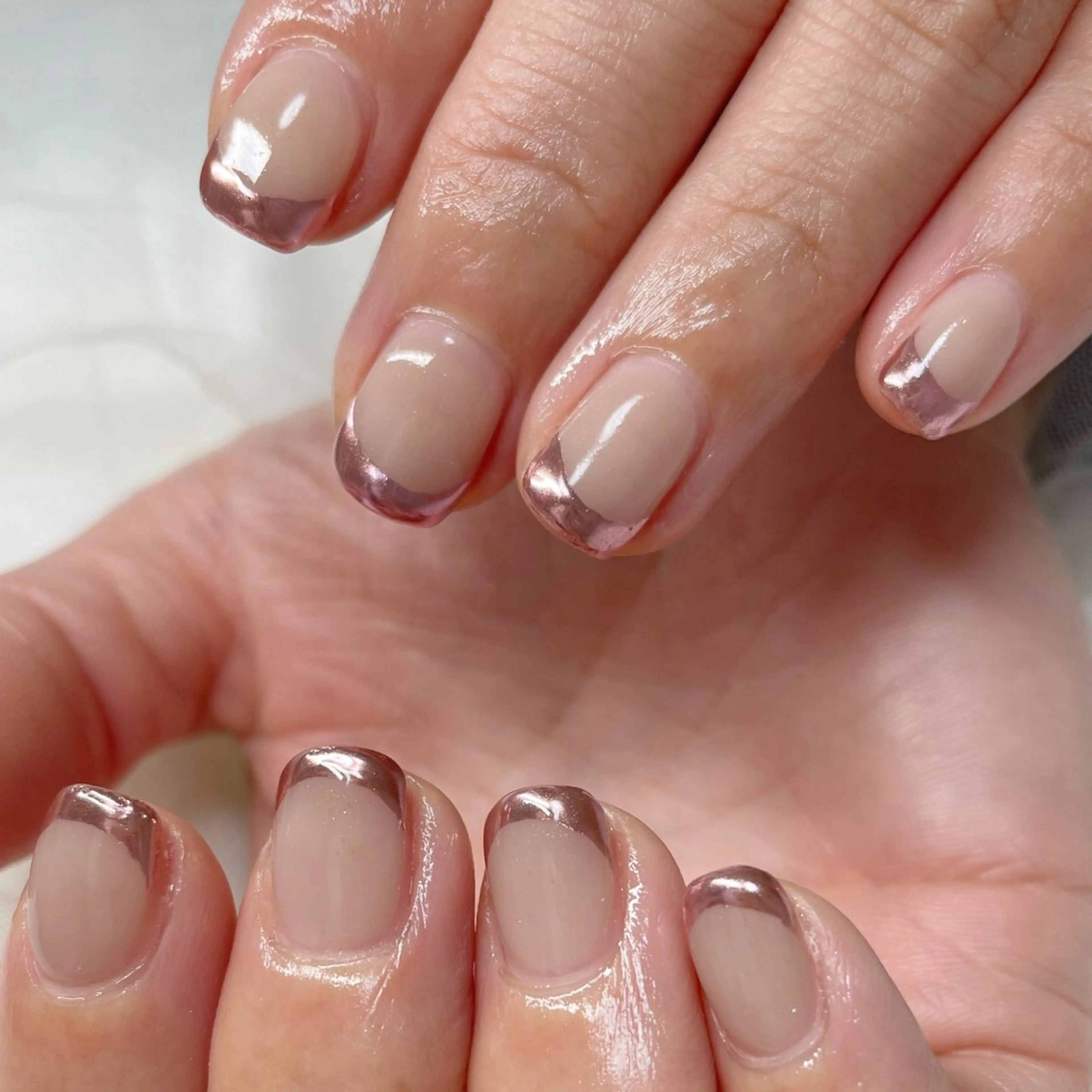 ネイル フレンチネイル マグネットネイル ミラーネイル ハンドネイル nailsalon SANANAILのネイルデザイン