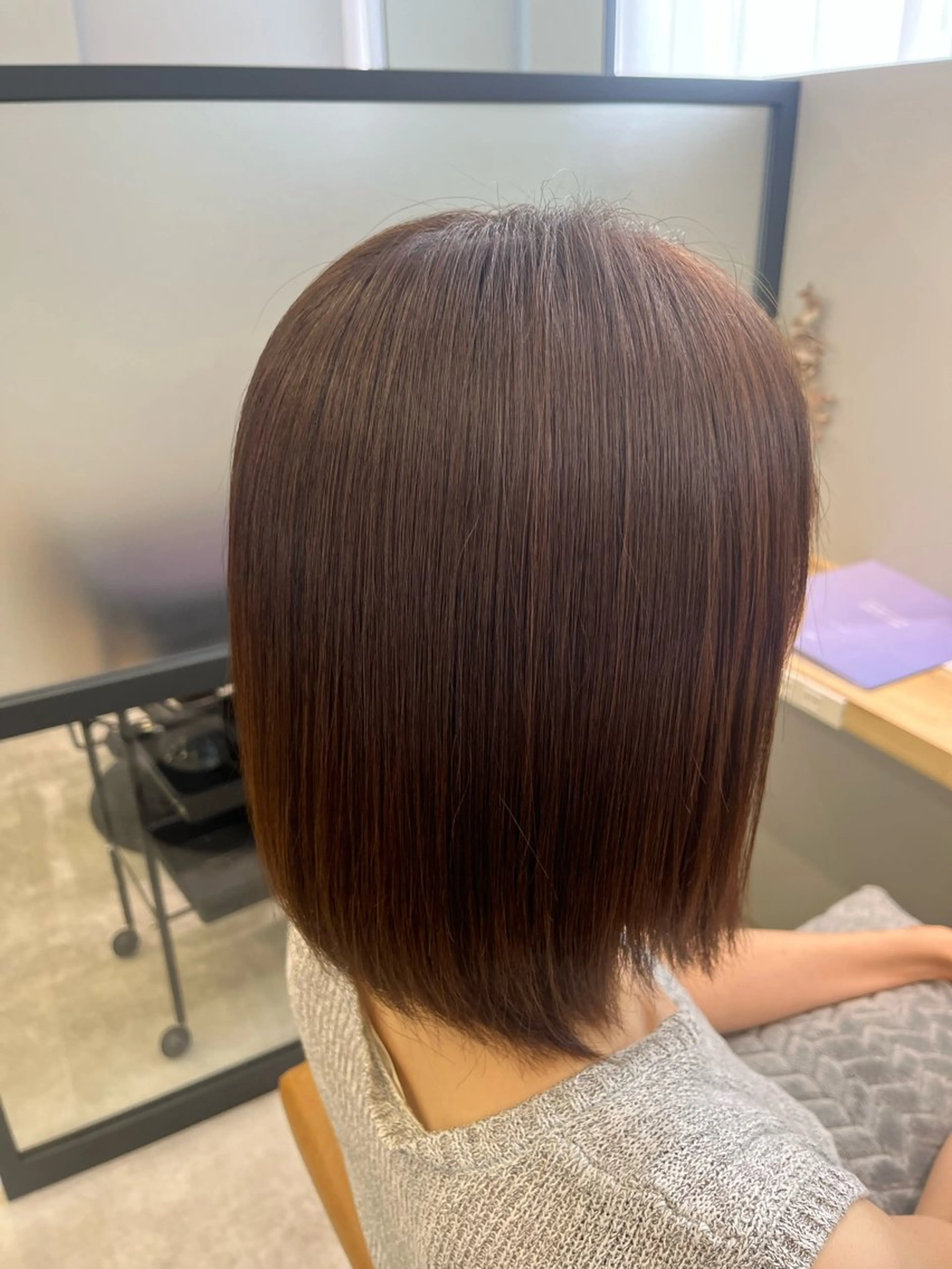 ミディアム カラー ブラウンカラー 木寺 樹莉のヘアスタイル