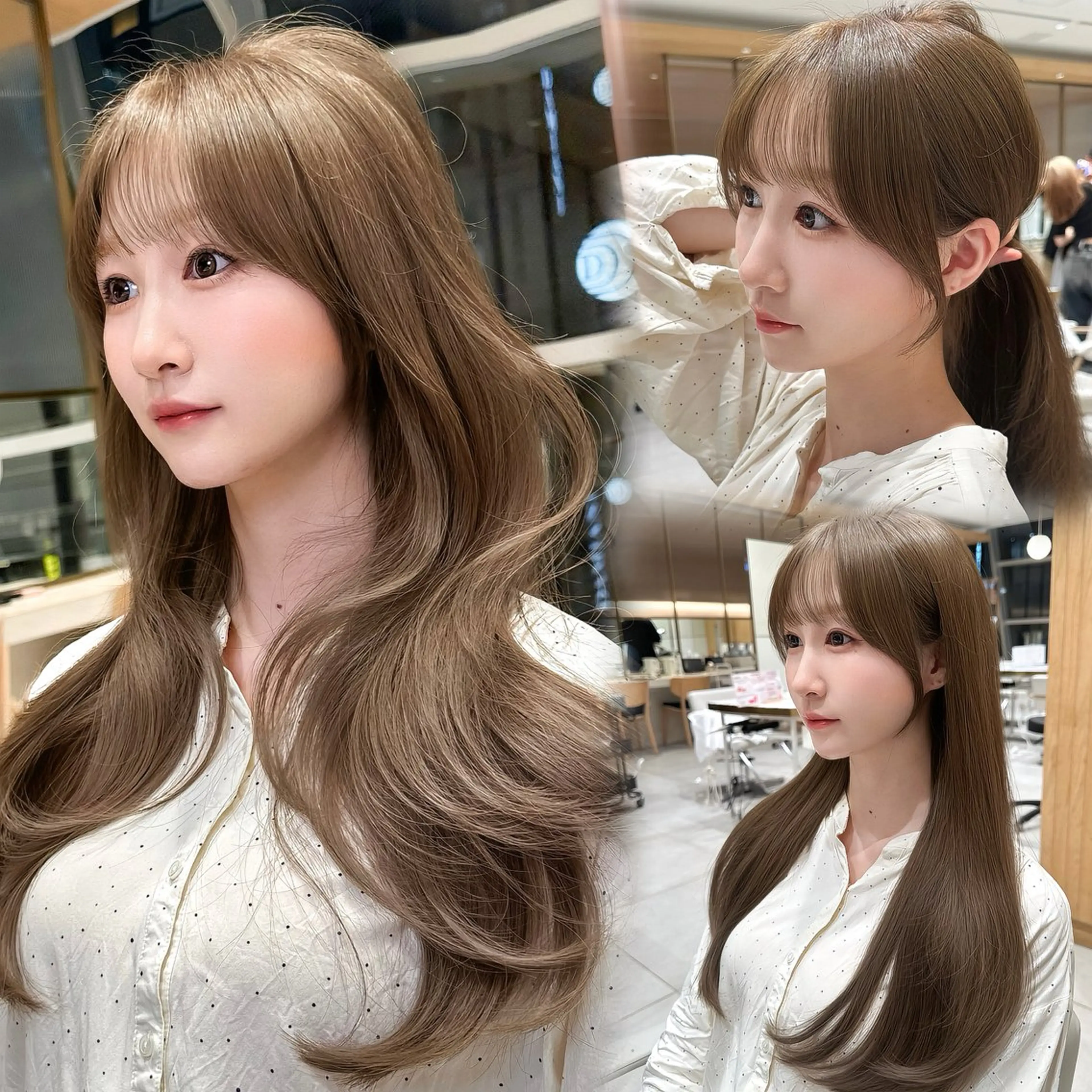 セミロング カラー カット ヘアカラー トリートメント 🇰🇷韓国風くびれ ヘア🇰🇷中村優大のヘアスタイル