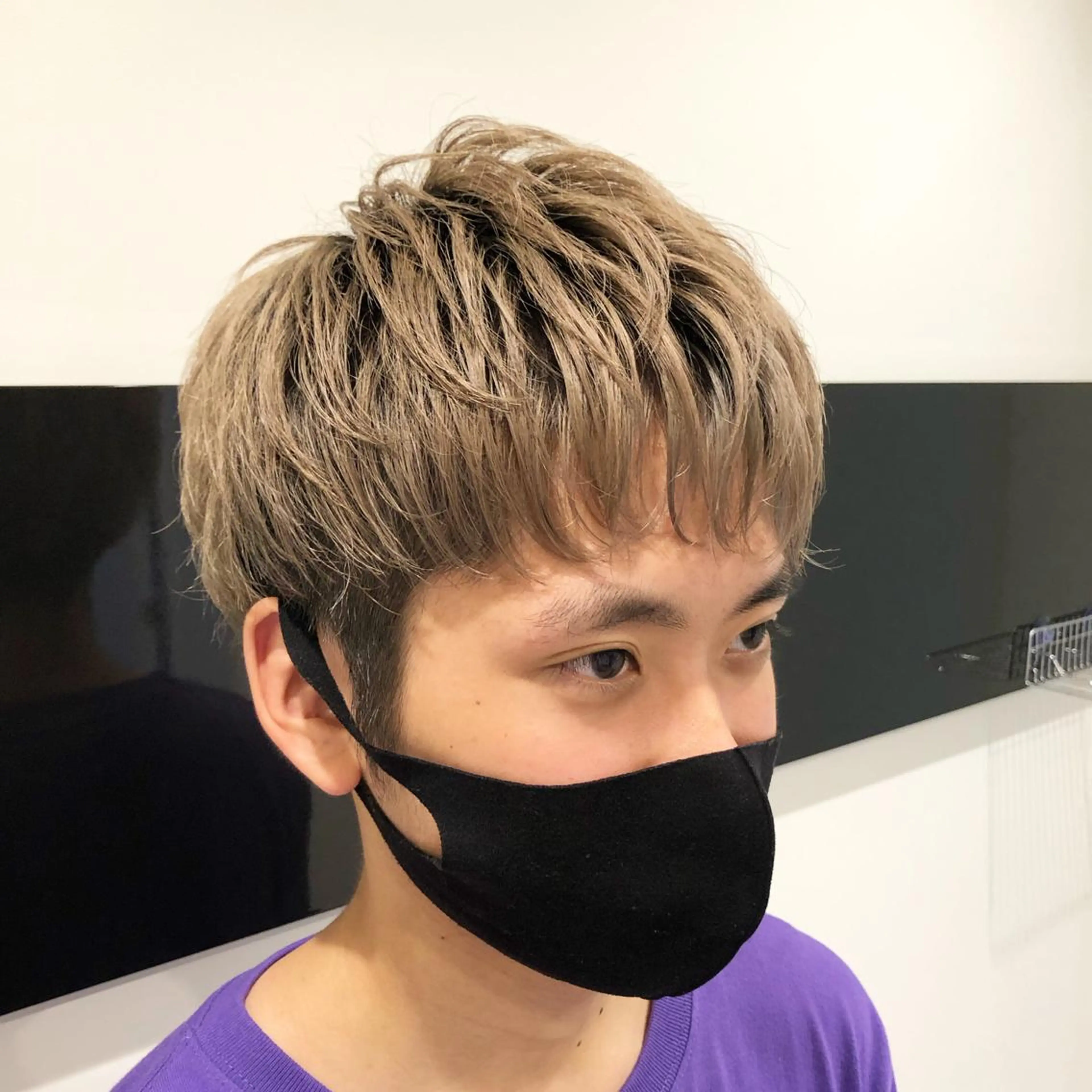 ショート カラー メンズ アッシュ ベージュカラー ヘアカラー トリートメント ⭐️メンズ特化⭐️ 上杉俊祐のヘアスタイル