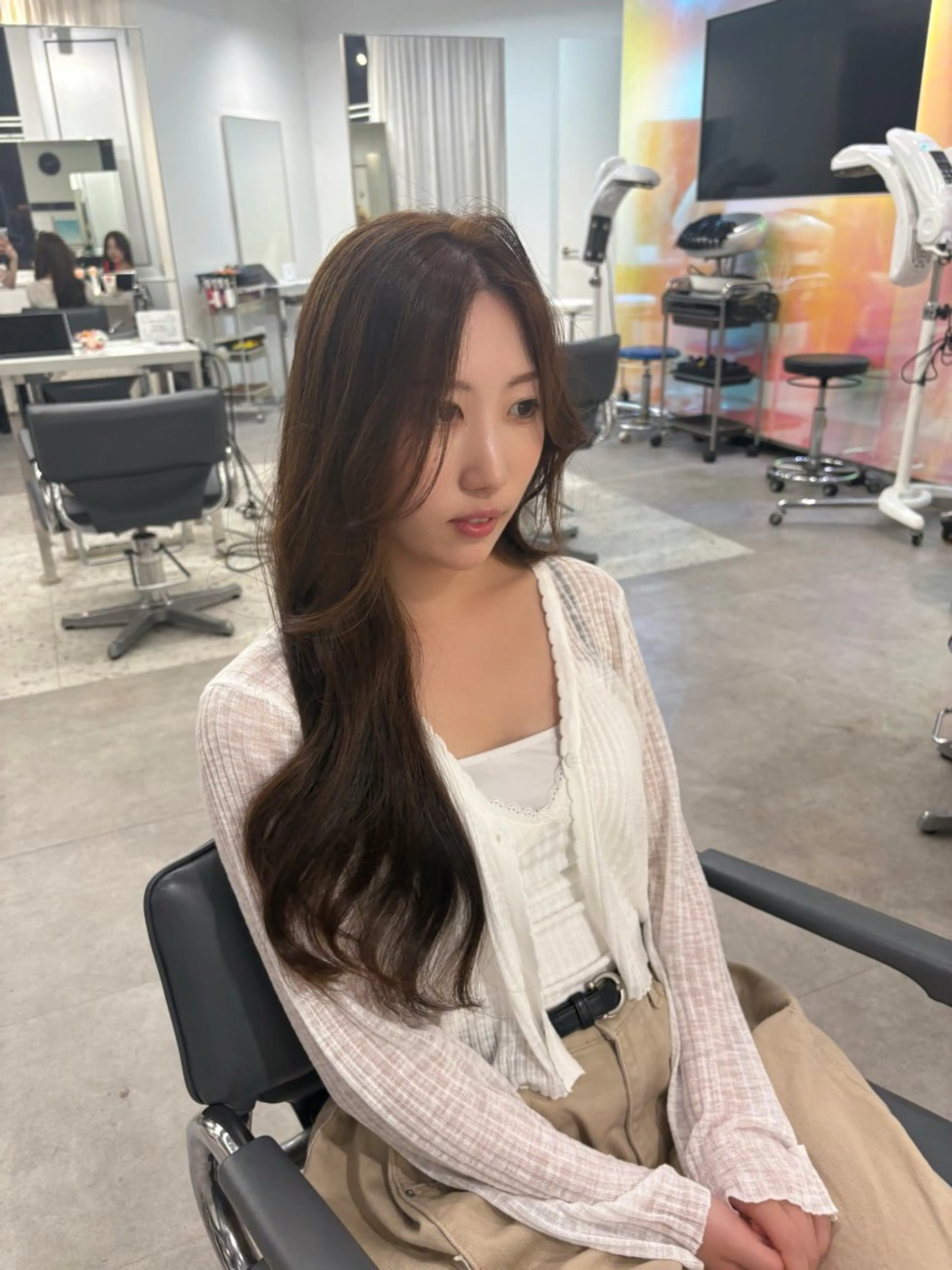 ロング カラー ブリーチ ブリーチなしカラー モデル募集in渋谷 ソナのヘアスタイル