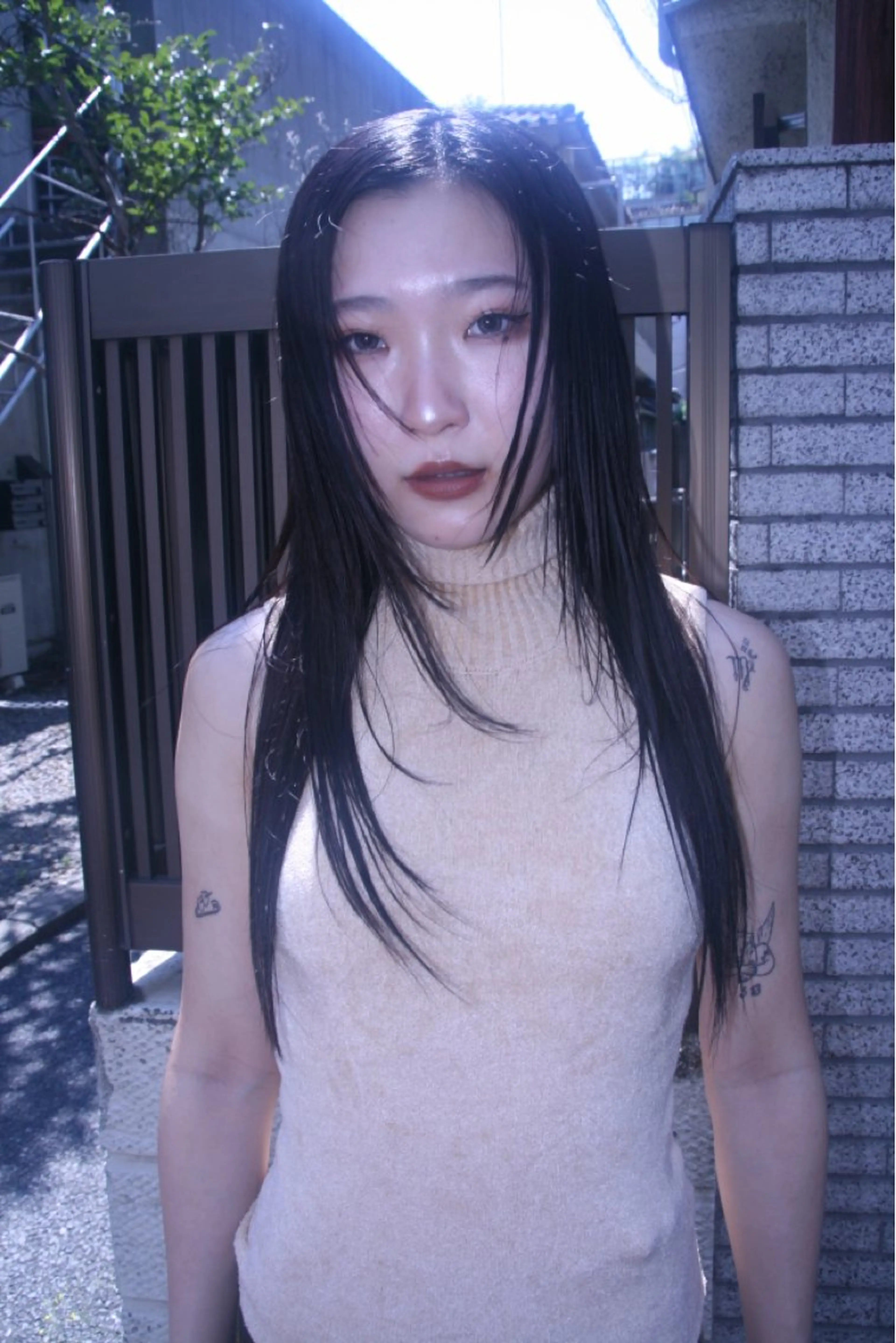 セミロング ハッシュカット 韓国風ヘア レイヤーカット ウルフカット カット トリートメント レイヤーカット\ウル フ　chinatsuのヘアスタイル